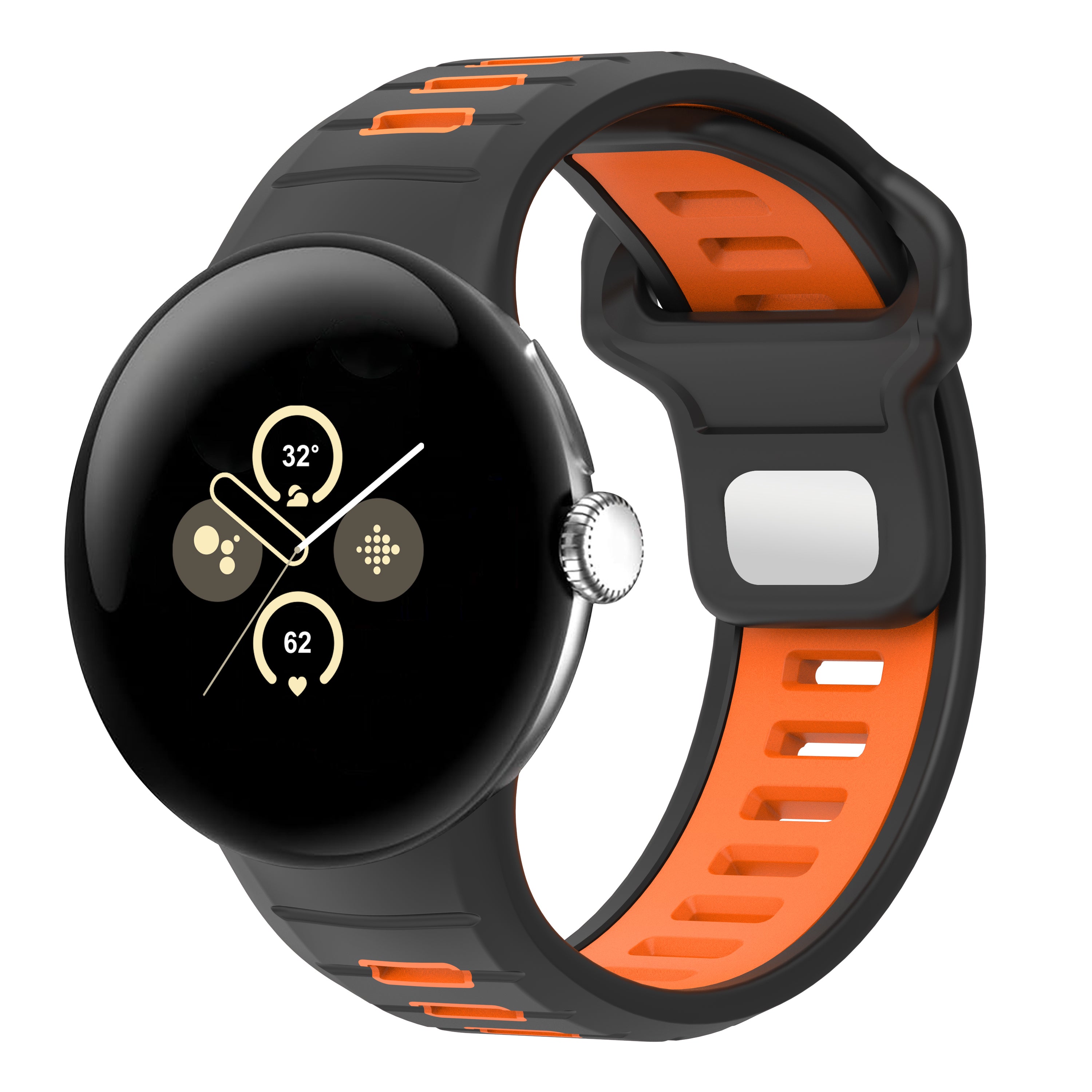 Correa deportiva Outdoor Google Pixel Watch 3 - 45mm (negro/naranja)