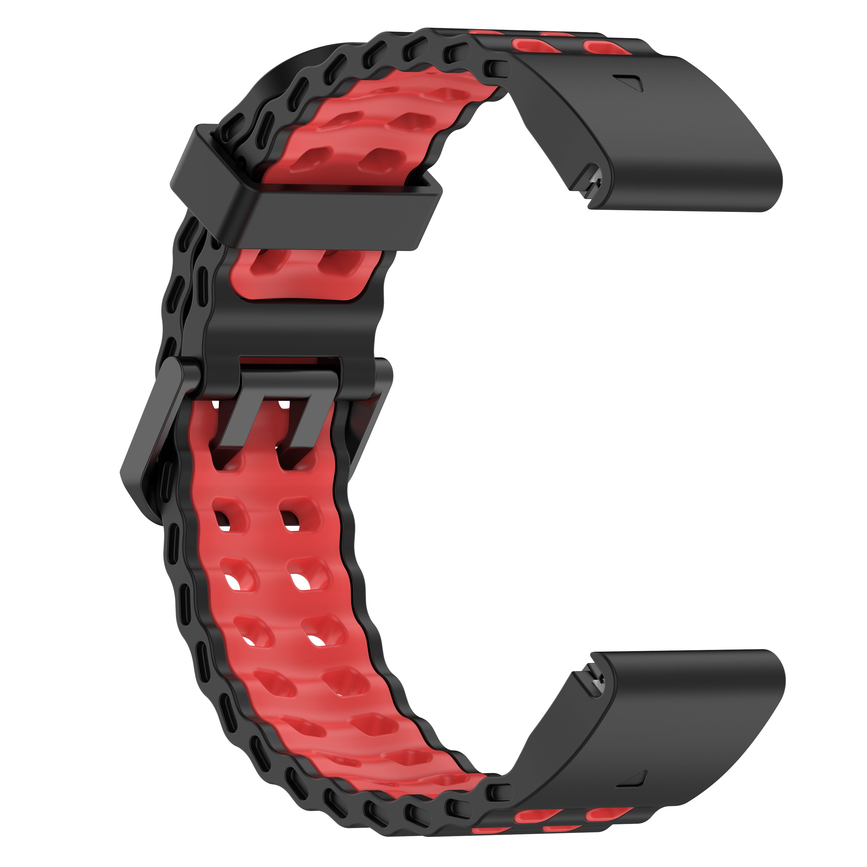 Garmin Tactix 7 Wave Sport Strap (Black/Red)