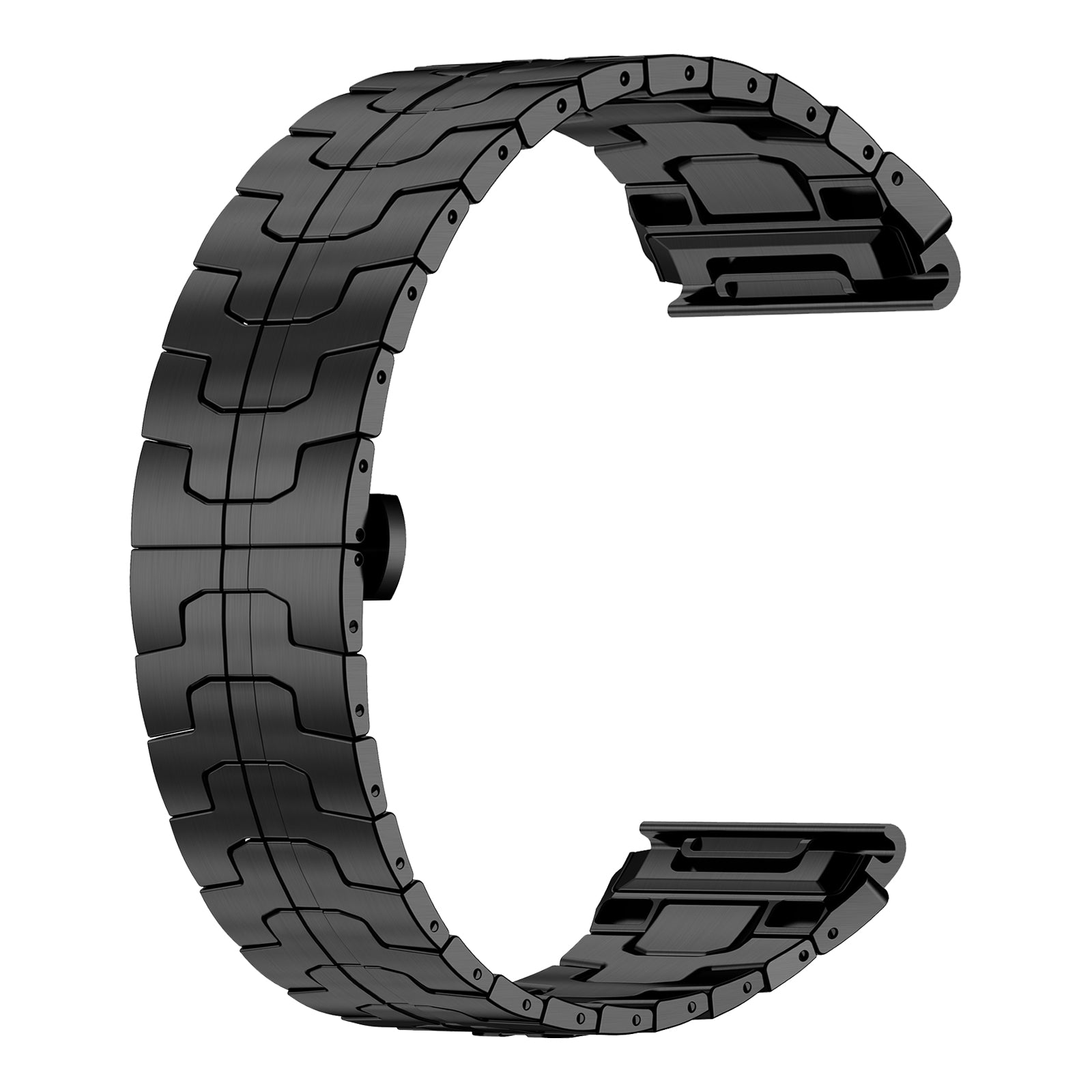 Garmin Fenix 7x Stahl 'Iron' Armband (Schwarz)