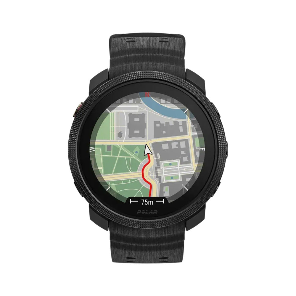 Polar Grit X2 Pro Silicone Grain Strap (Black)