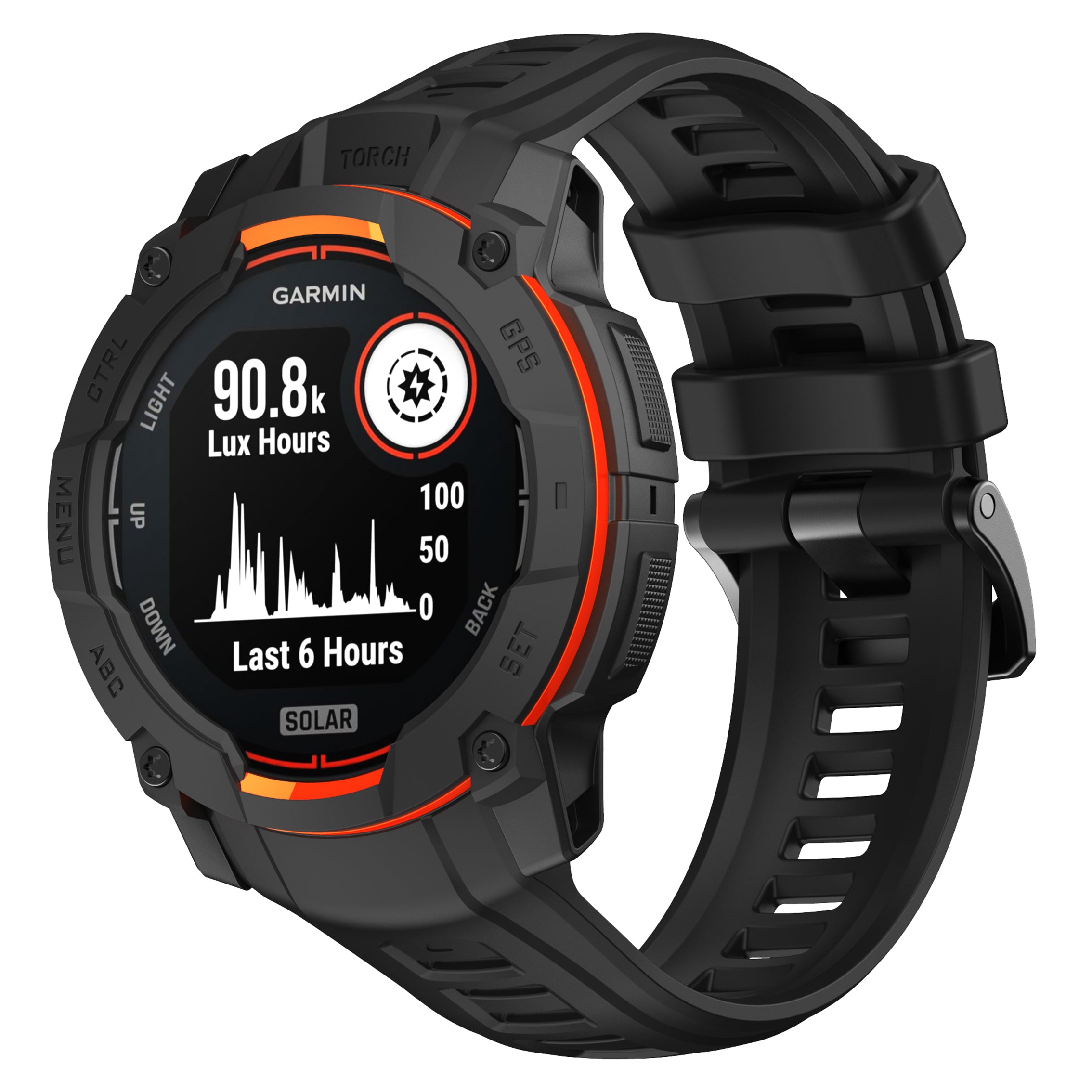 Garmin Instinct 3 - 45mm Silikonarmband 'Perfect Fit' (Schwarz)