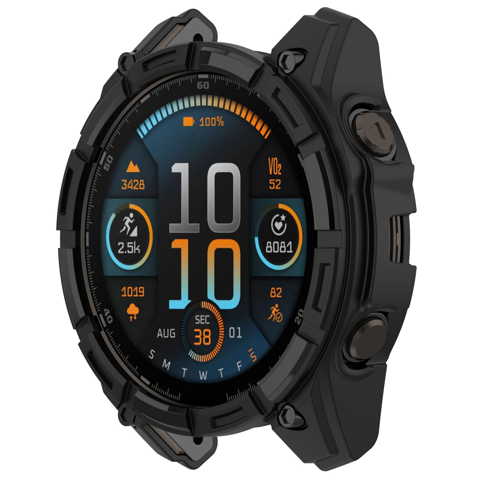 Garmin Quatix 8 - 51mm Robuste TPU-Hülle (Schwarz)
