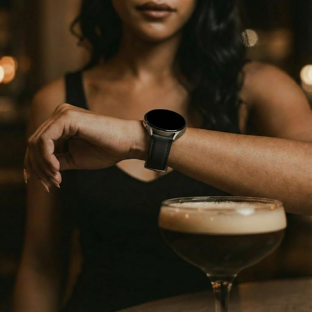 Correa cuero 'ajuste fino' Withings Steel HR - 40mm (negro)