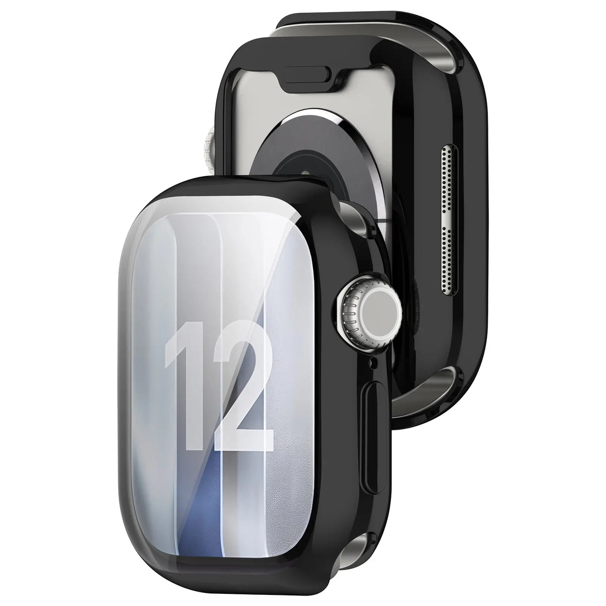 Apple Watch 12 - 46mm TPU case full cover (zwart)