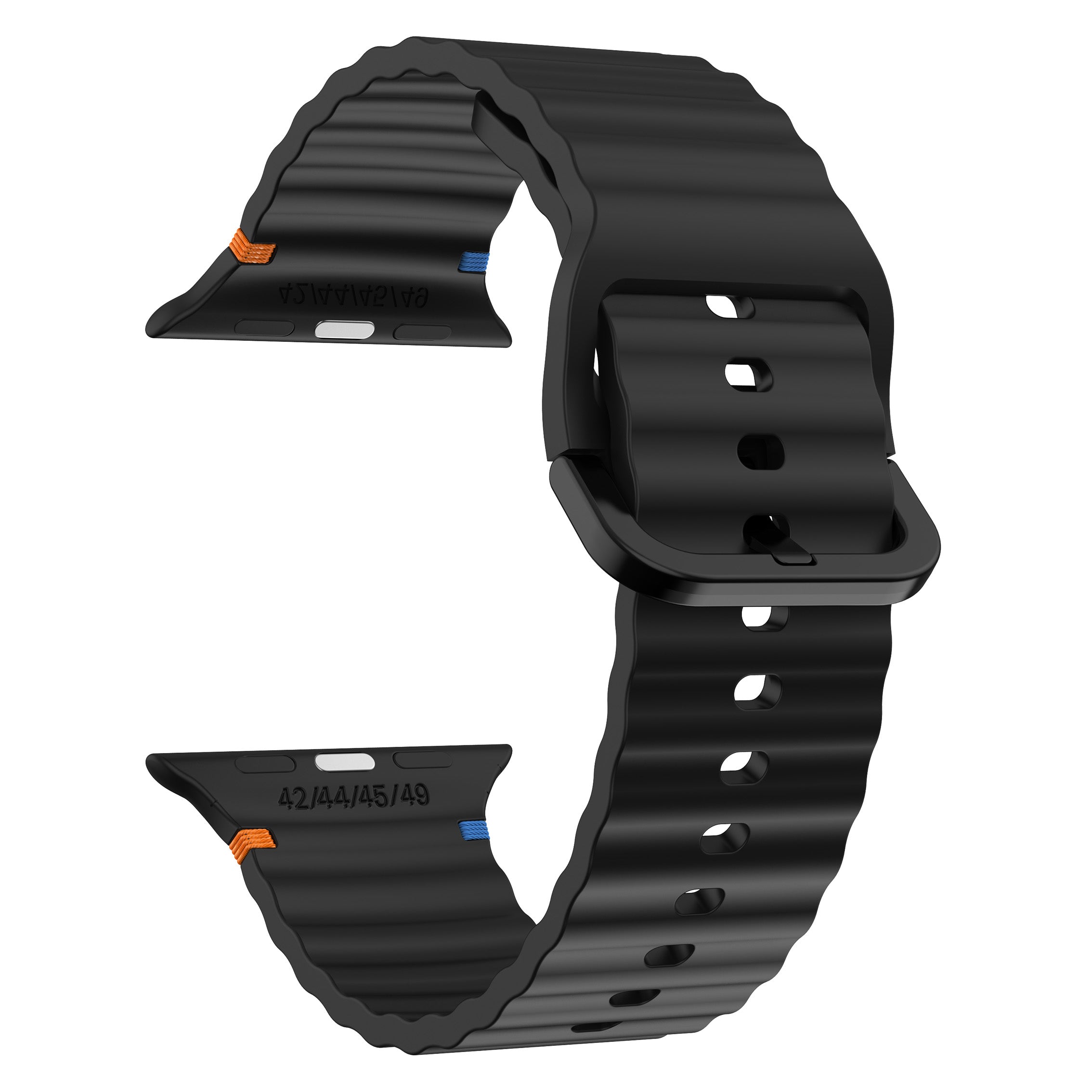 Apple Watch Wave Silicone Strap (Black)