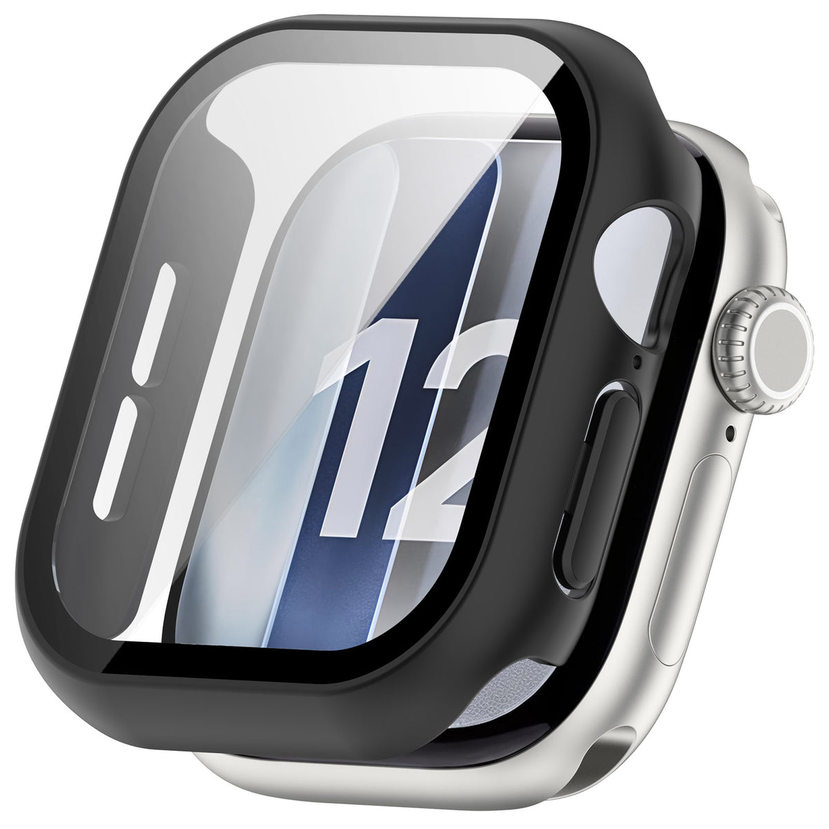Funda rígida con cristal Apple Watch 12 - 46mm (negro)