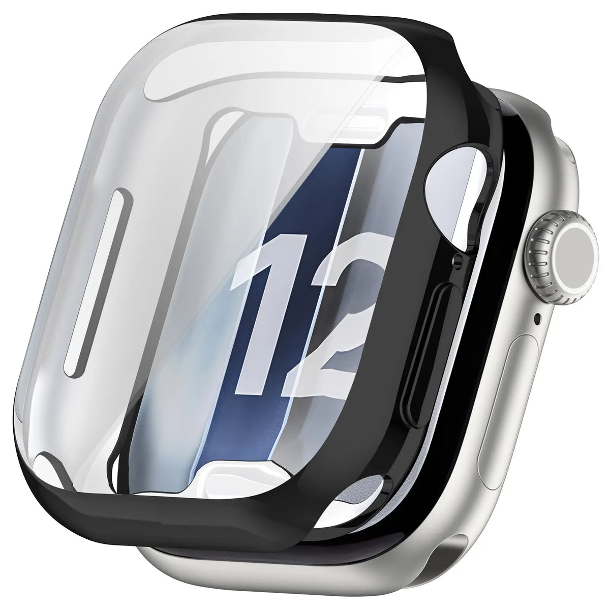 Apple Watch 12 - 46mm TPU case full cover (zwart)