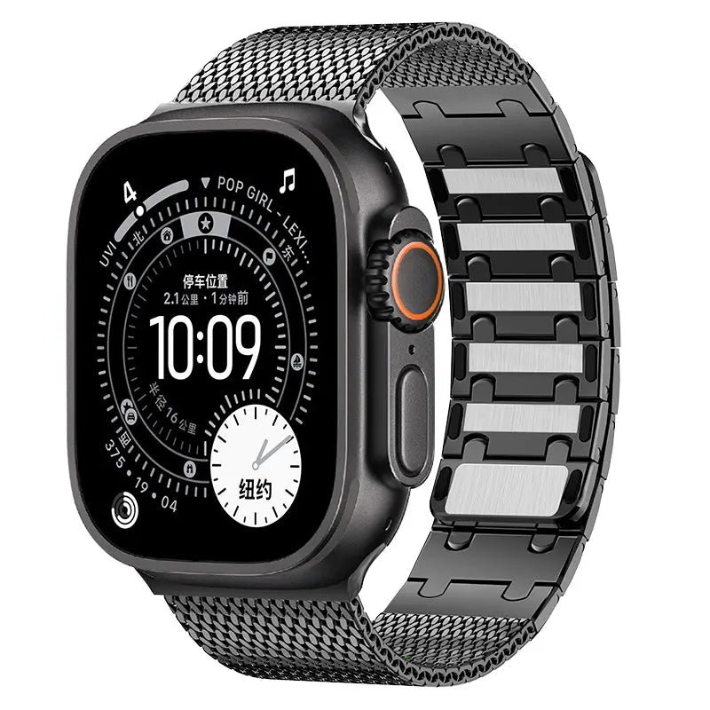 Apple Watch Solides Milanese Armband (Schwarz)