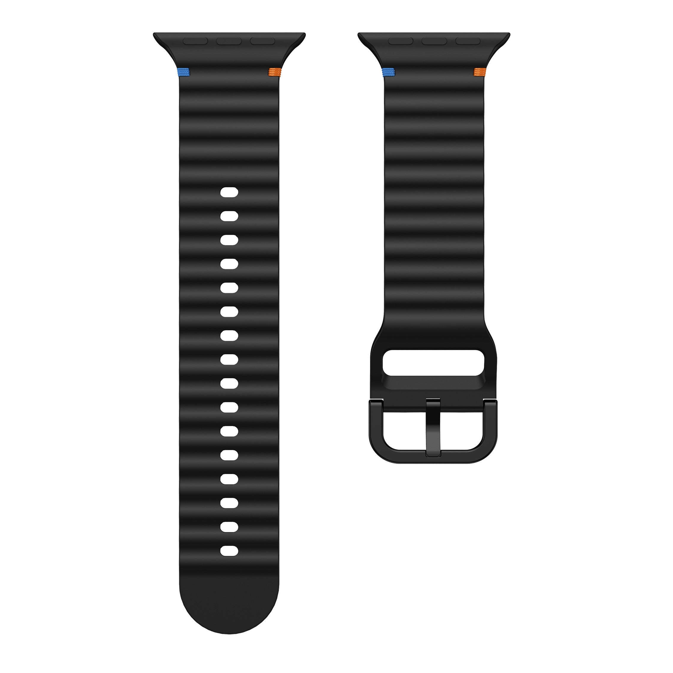 Apple Watch Wave Silicone Strap (Black)