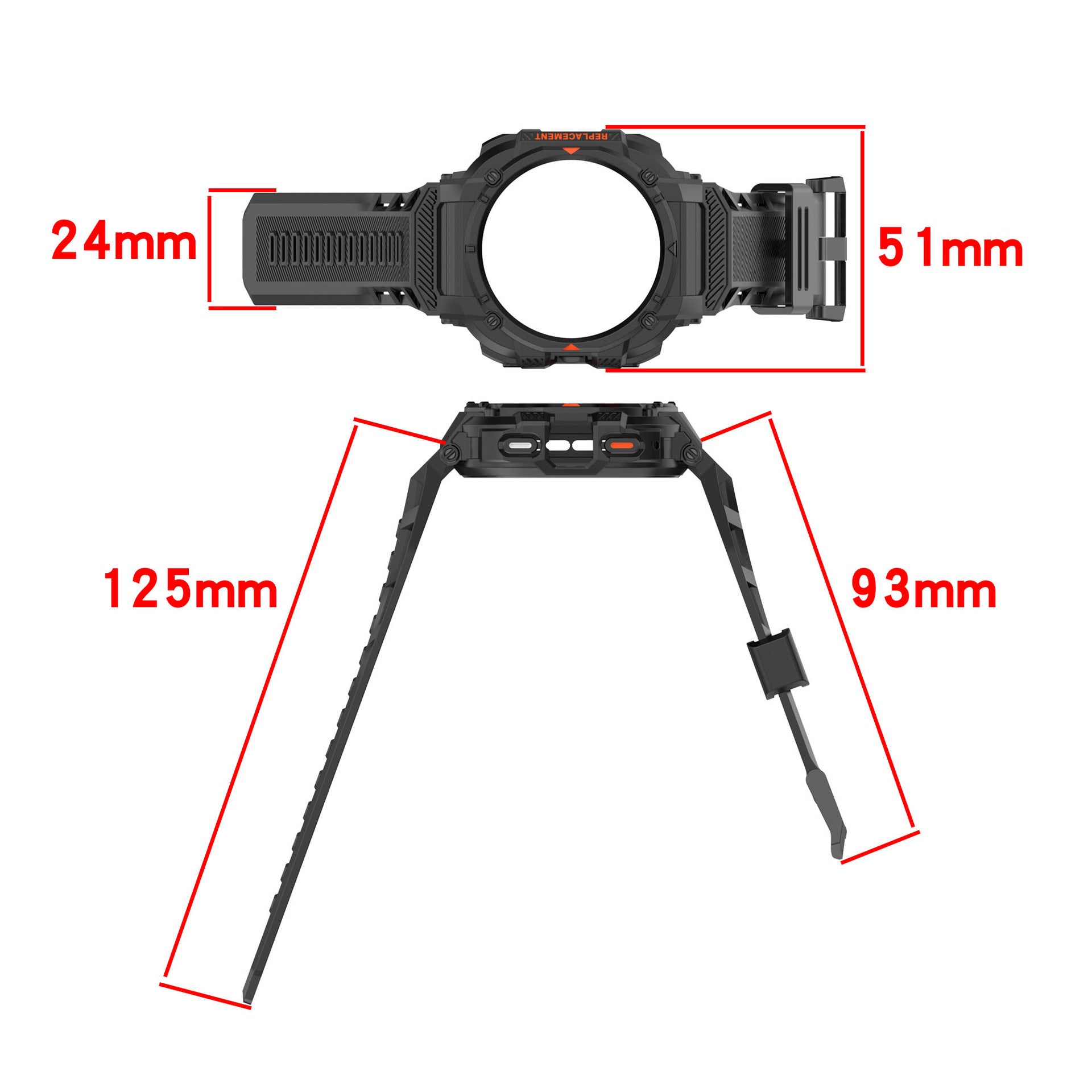 Samsung Galaxy Watch Ultra TPU Strap with Frame (Black)