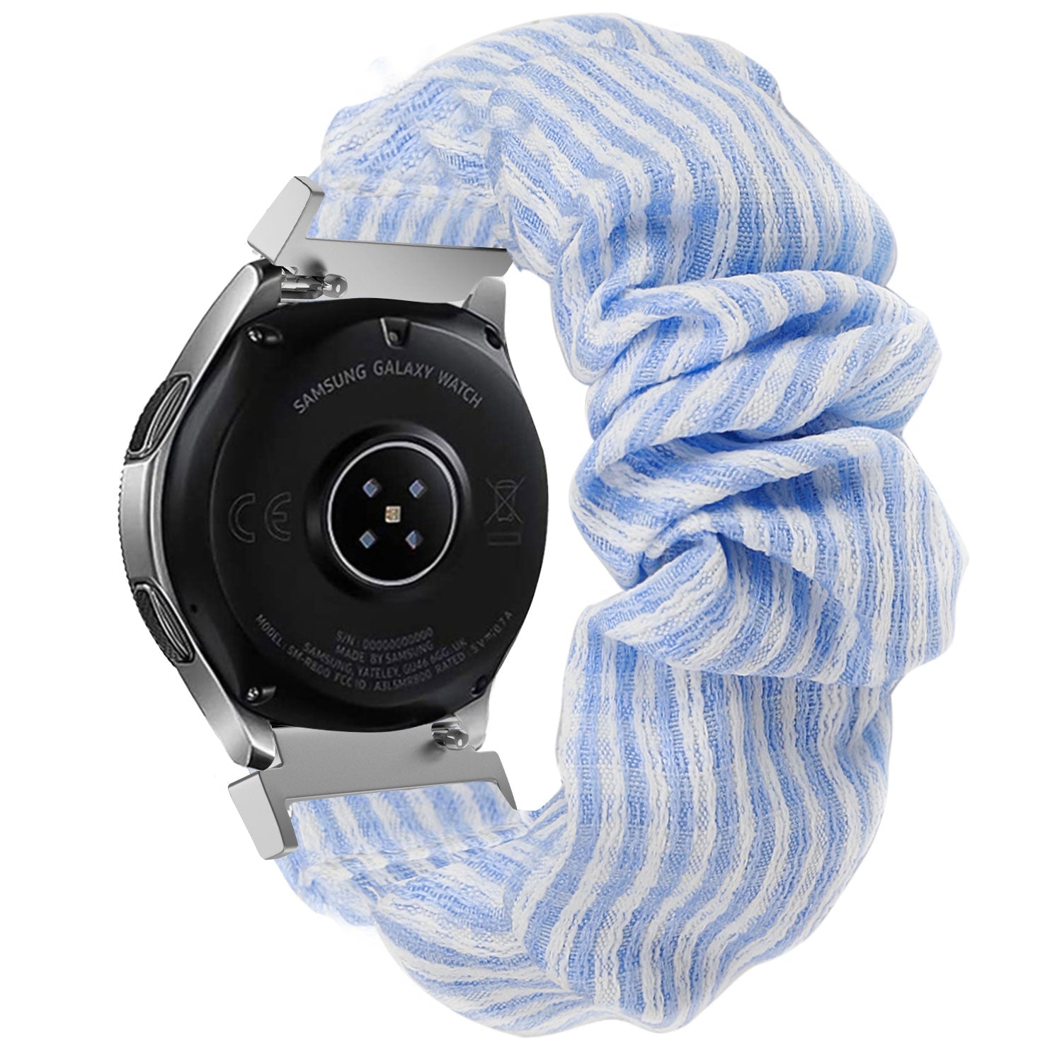 Samsung Galaxy Watch 6 - 40mm Scrunchie Armband (Blau gestreift)