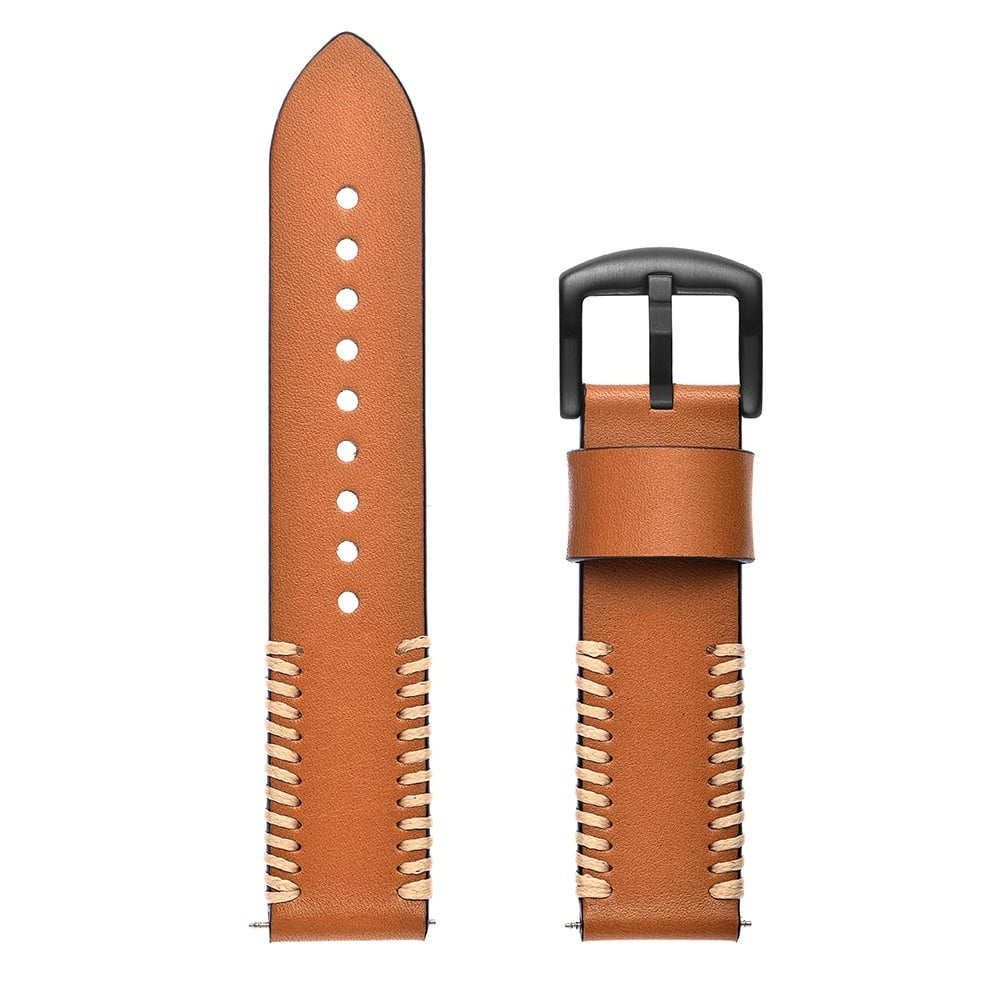 Correa cuero cosida Amazfit Balance 2 (marron)