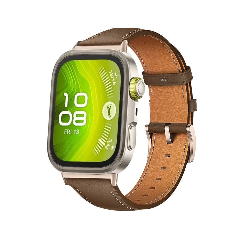 Huawei Watch Fit 4 Pro Leather Strap (Brown)