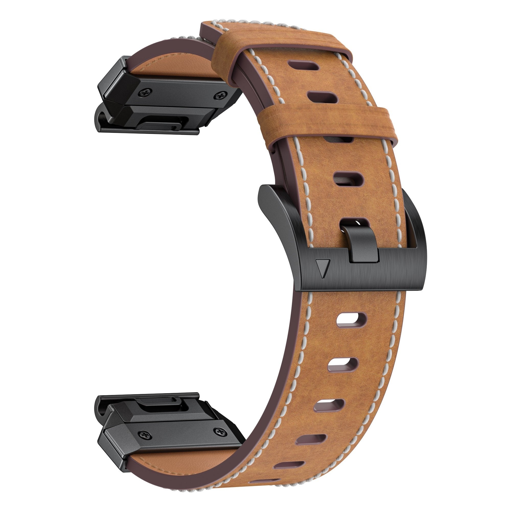 Correa cuero genuina Garmin Instinct E - 45mm (cafe)