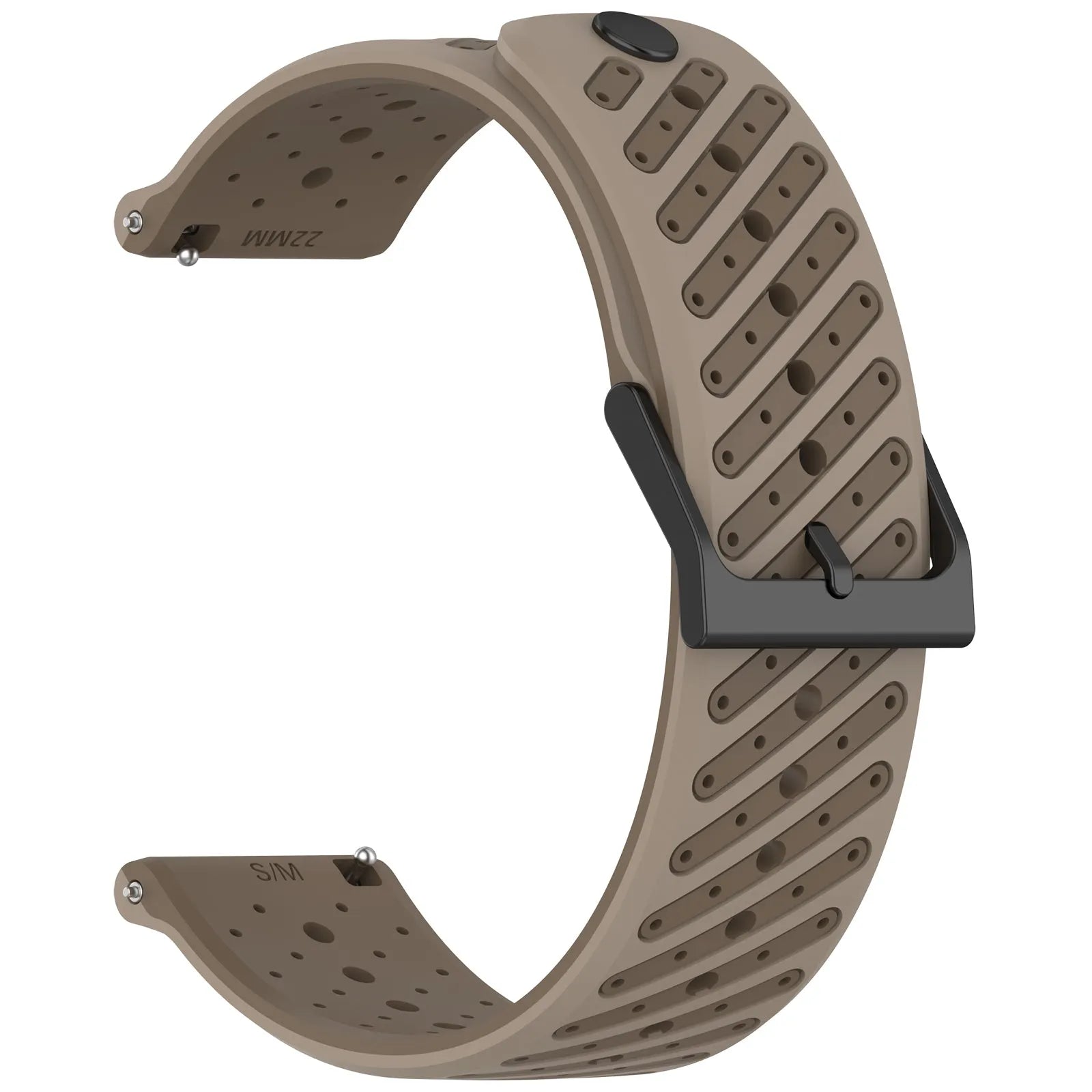 Coros Apex 2 Pro Striped Silicone Strap (Brown)
