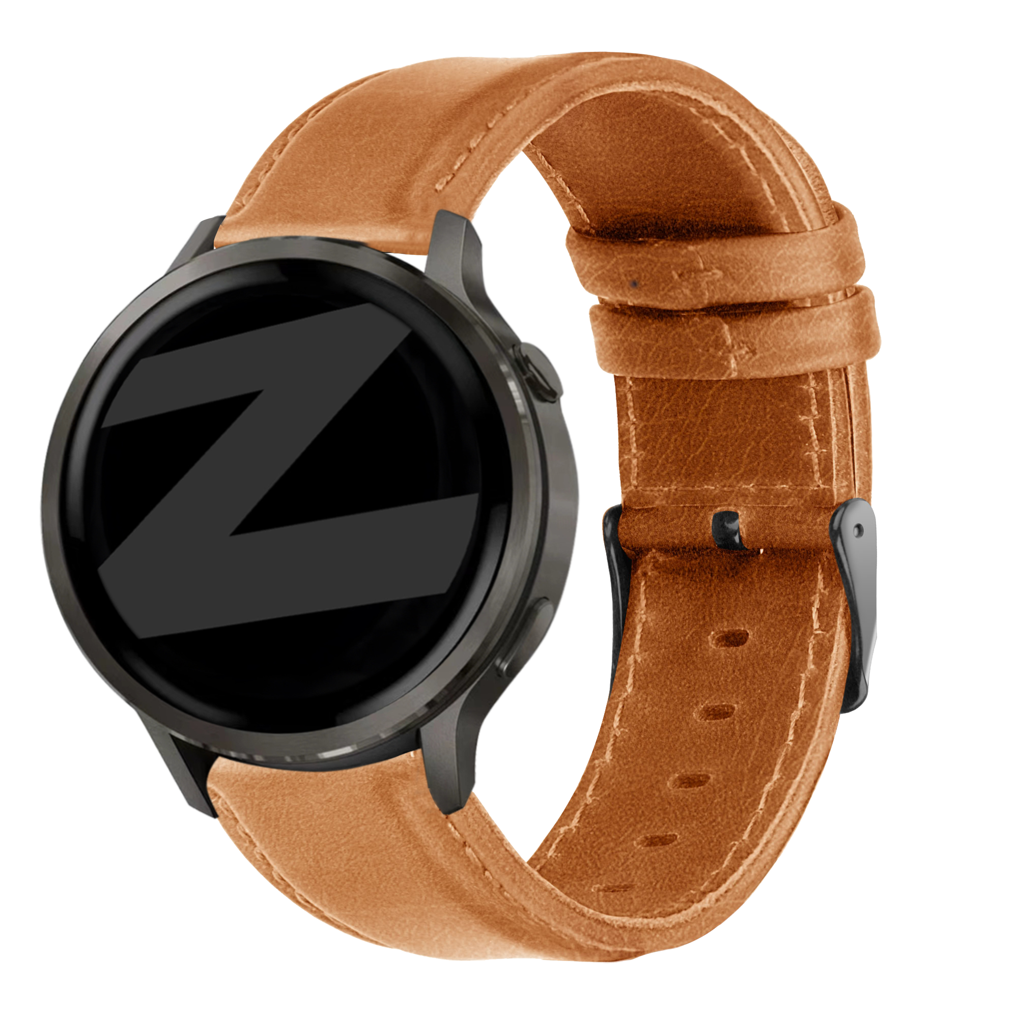 Bandz Garmin Bounce 2 Leather Strap 'Classic' (Brown)