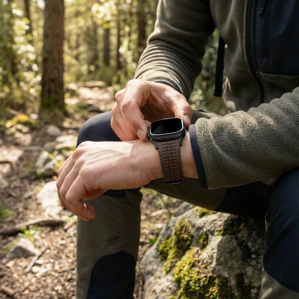 Correa silicona Premium Apple Watch (marrón)