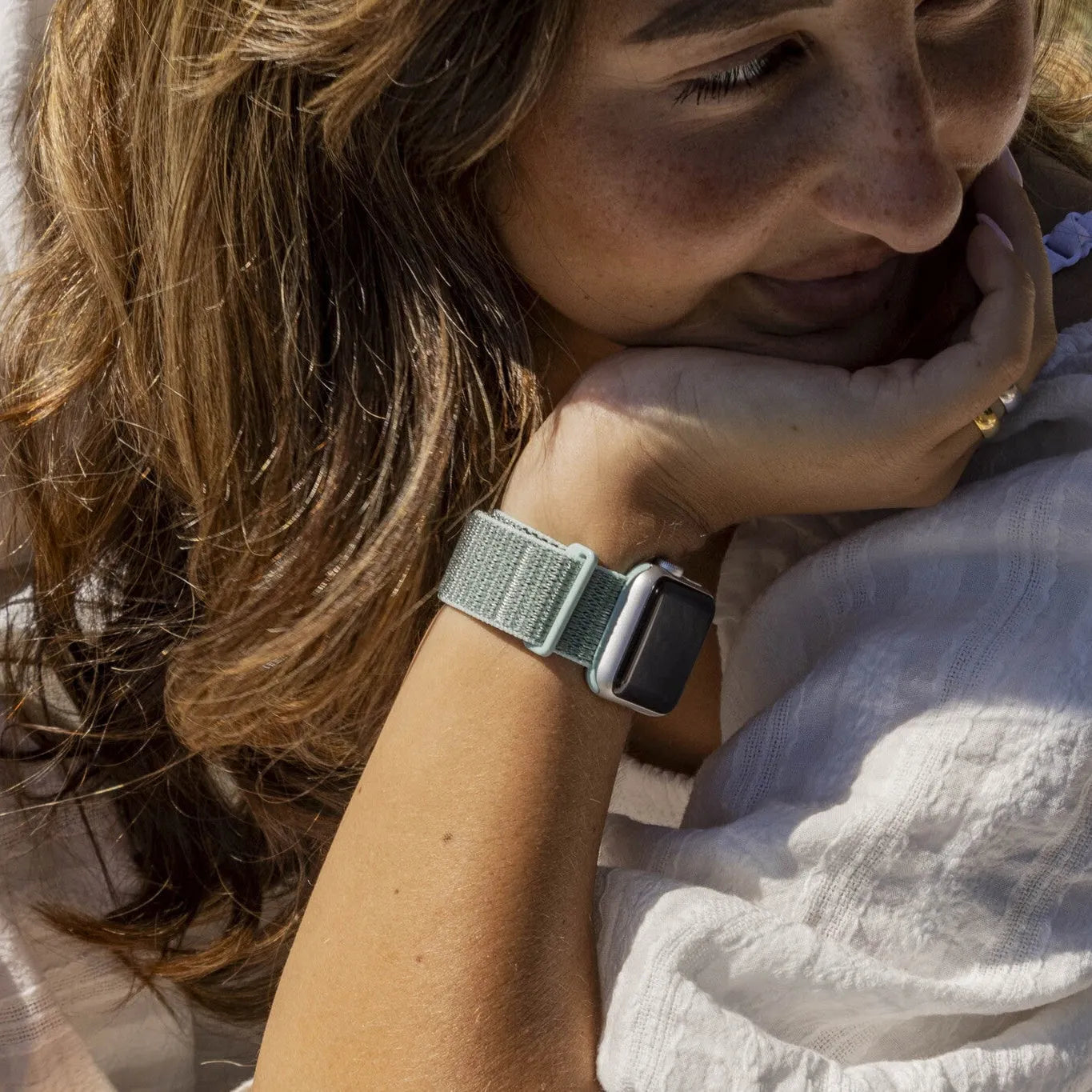 Correa nylon xoxo Wildhearts Apple Watch (verde menta)