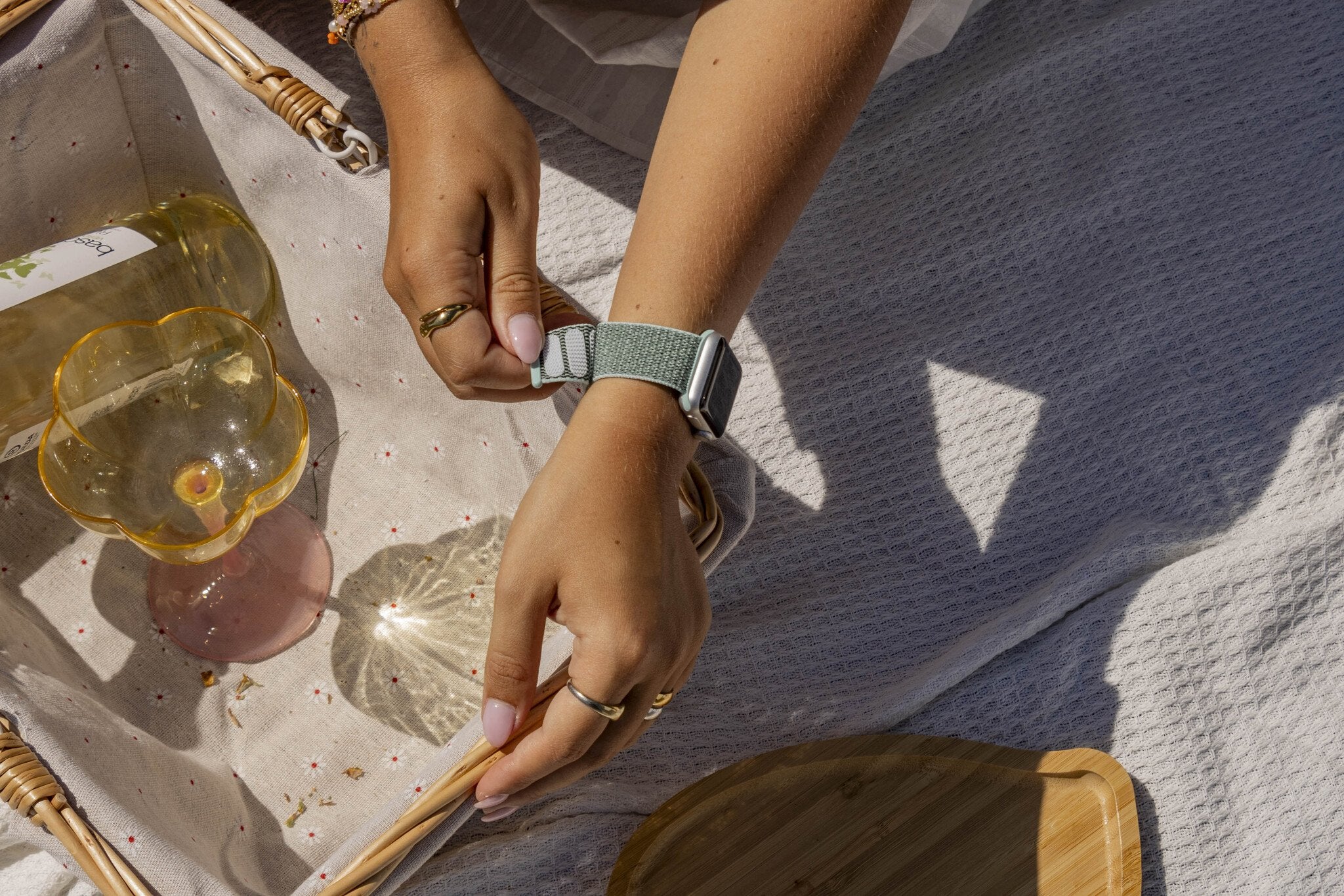 Correa nylon xoxo Wildhearts Apple Watch (verde menta)