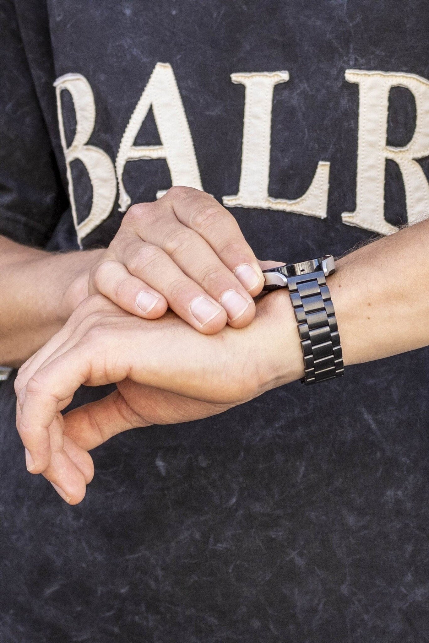 BALR Polar Unite Steel Link Strap (Black)