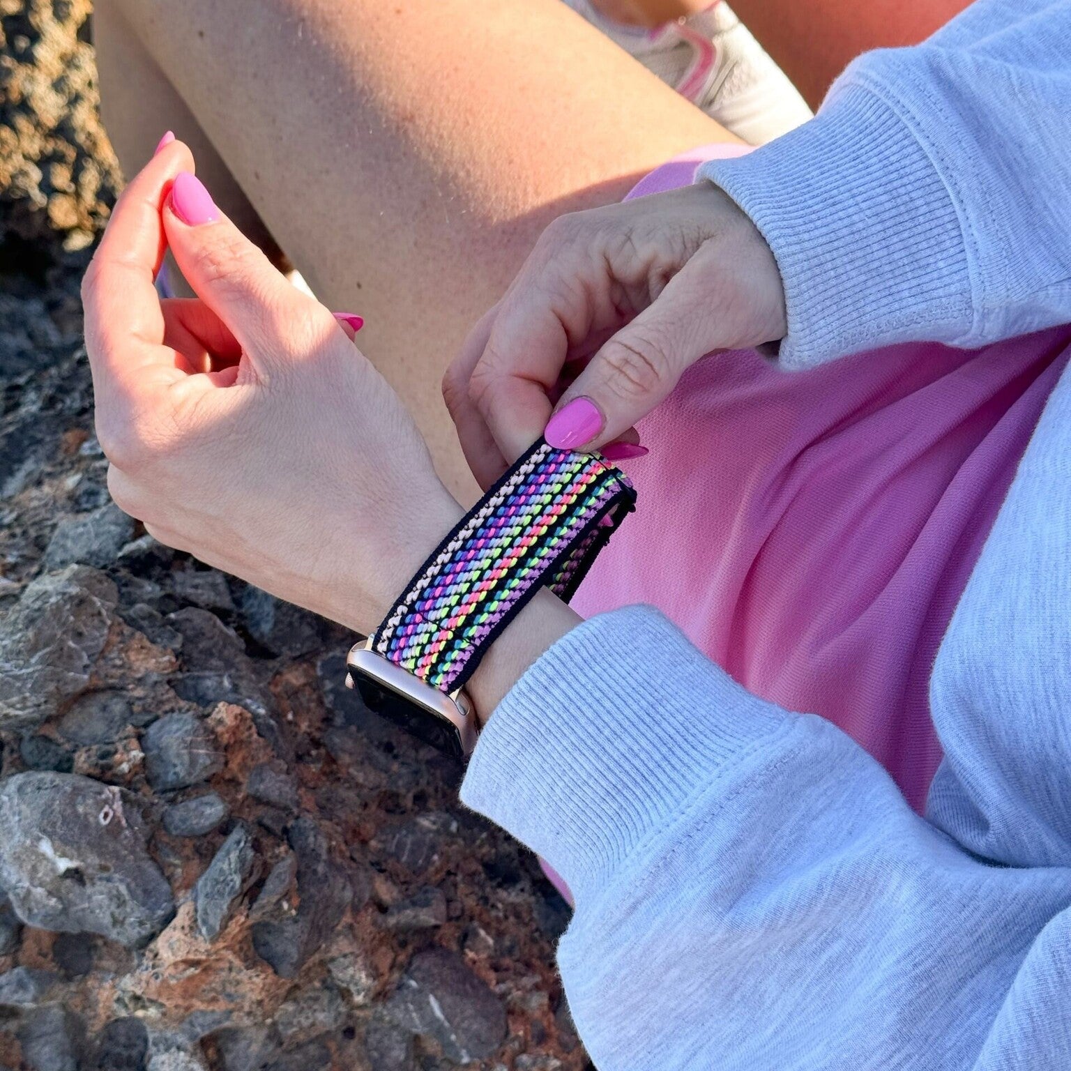 Apple Watch Gummiband (farbige Streifen)