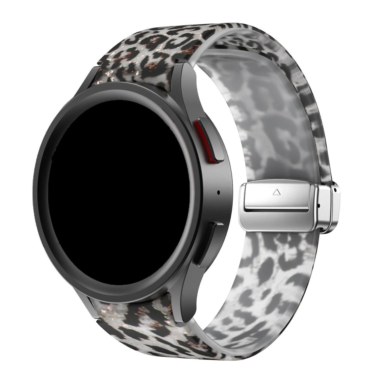 Samsung Galaxy Watch 4 Classic 46mm nachtleuchtendes D-Schnalle Armband Leopard