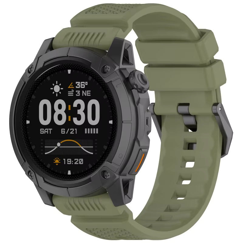 Coros Apex 4 - 46mm Silicone Strap (Army Green)