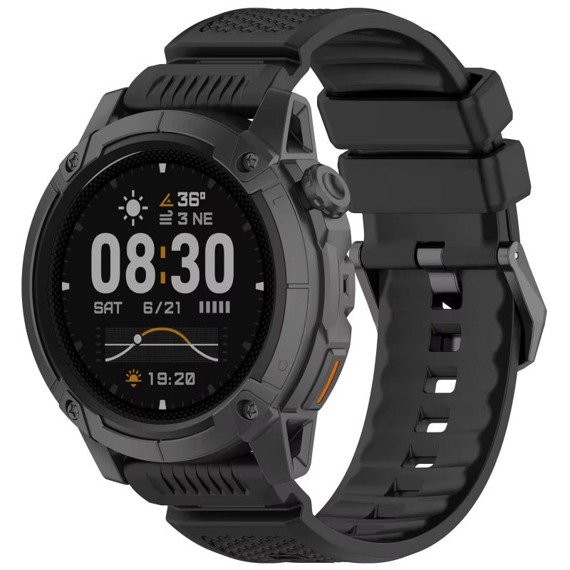 Coros Nomad Silikonarmband (Schwarz)