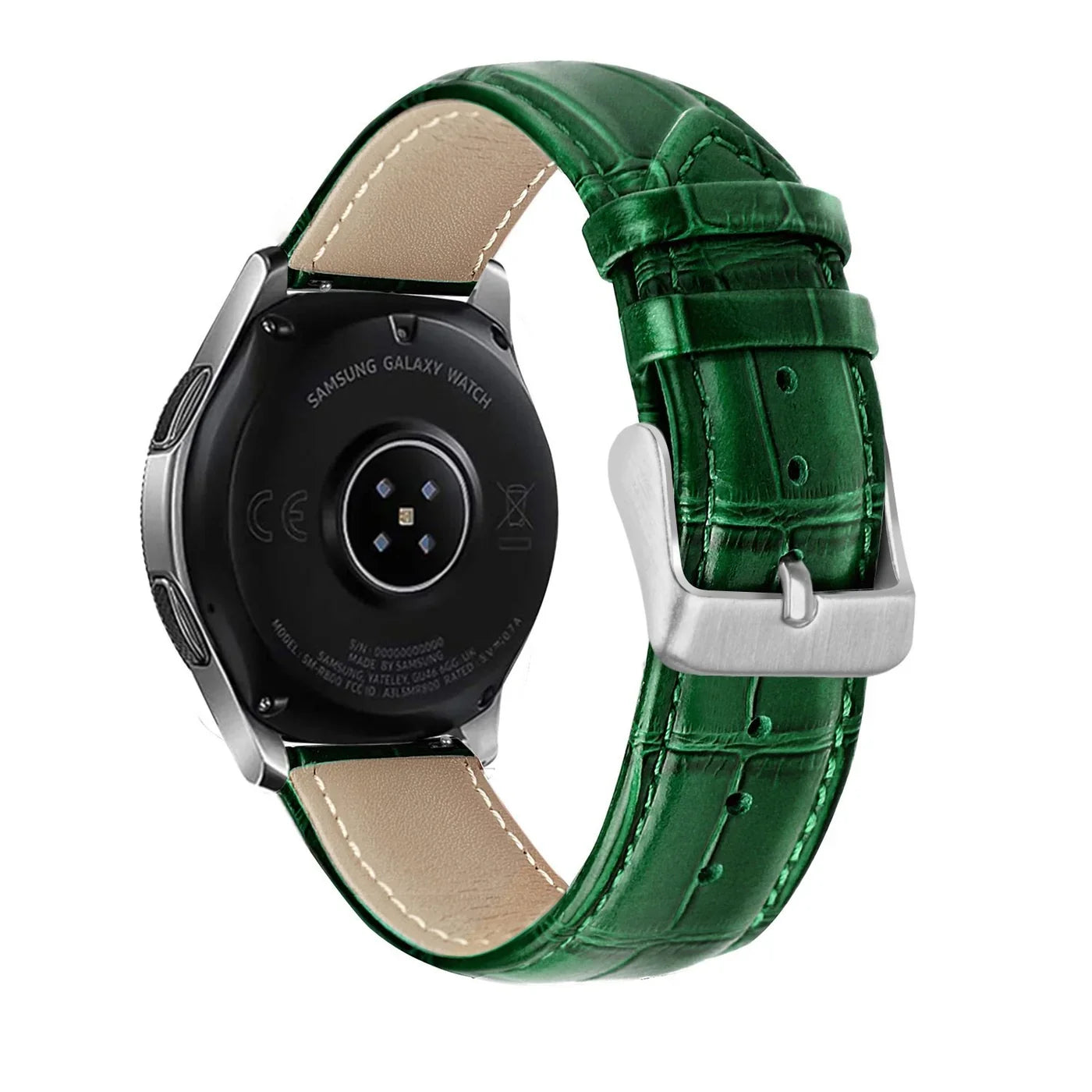 Withings ScanWatch Nova Crocodile Leather Grain Strap (Green)