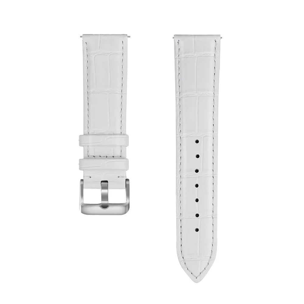 Withings Steel HR Sport Gebürstetes Lederarmband Krokodil (Weiß)