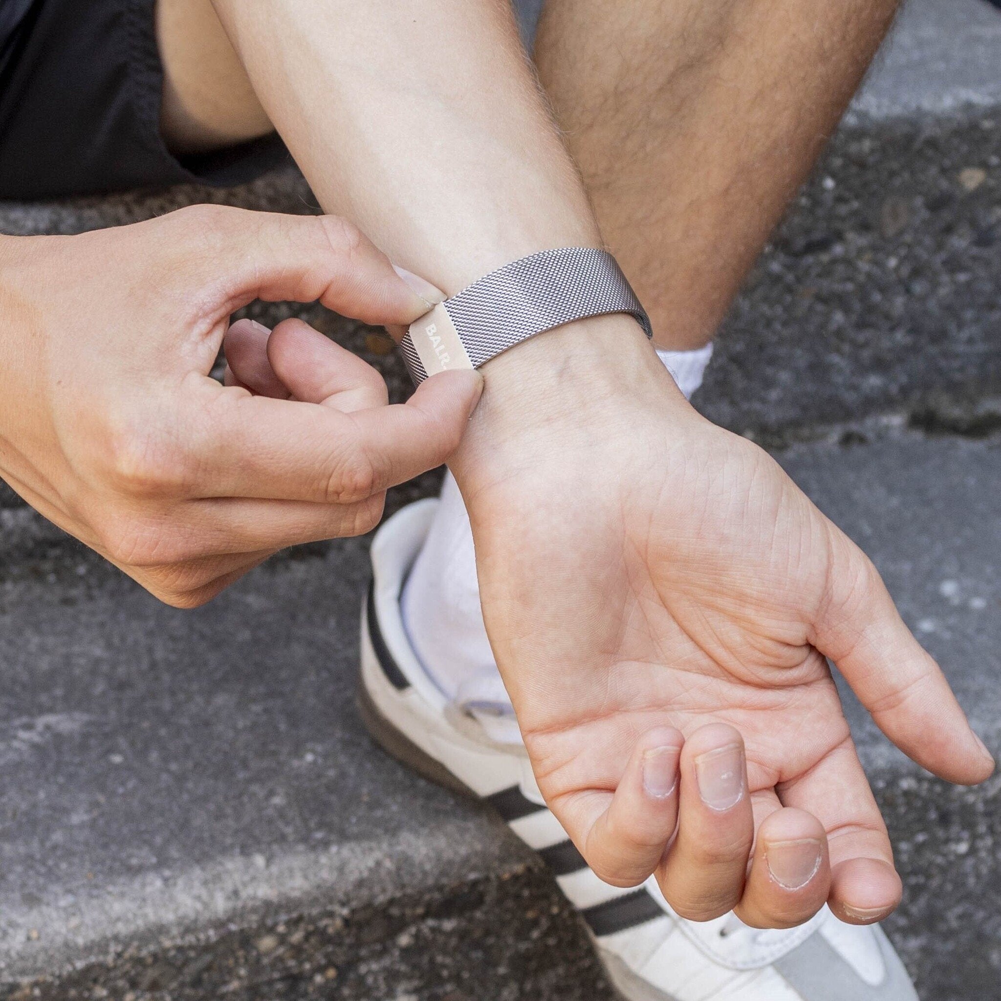 BALR Samsung Galaxy Watch 3 45mm Milanese Strap (Silver)