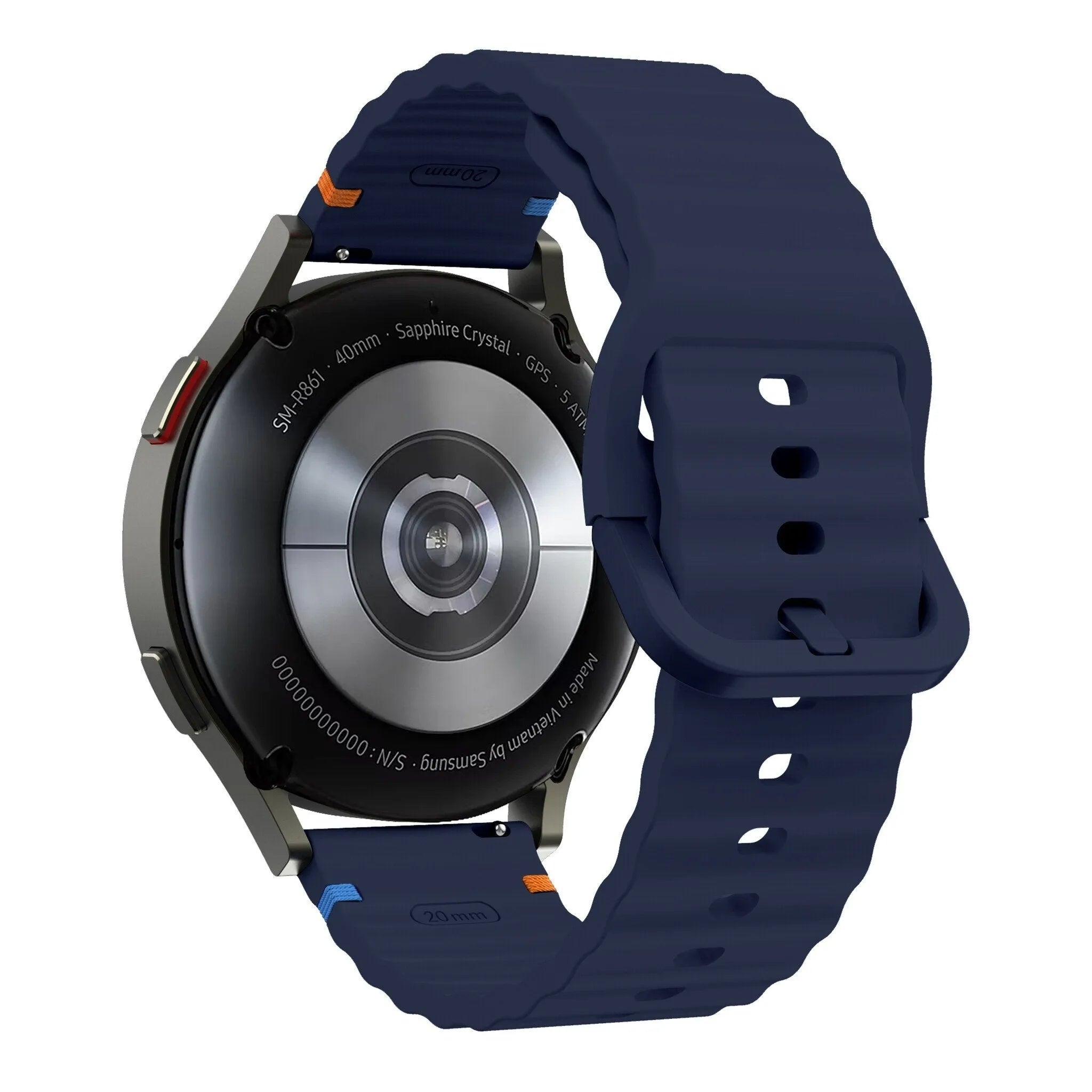 Coros Pace 2 Wave Silicone Strap (Dark Blue)