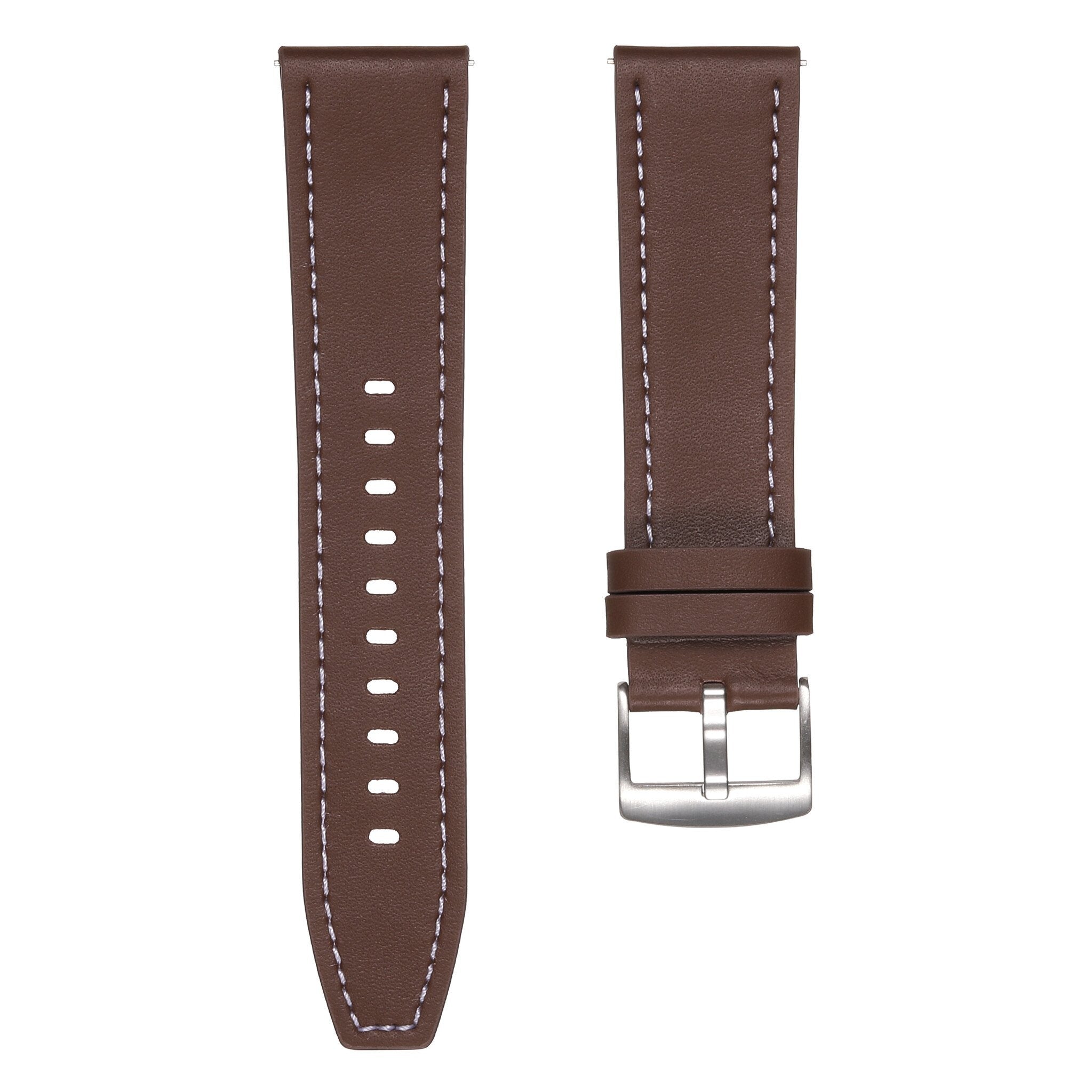 Fossil Gen 5e 44mm 'One Push' Leather Strap (Dark Brown)