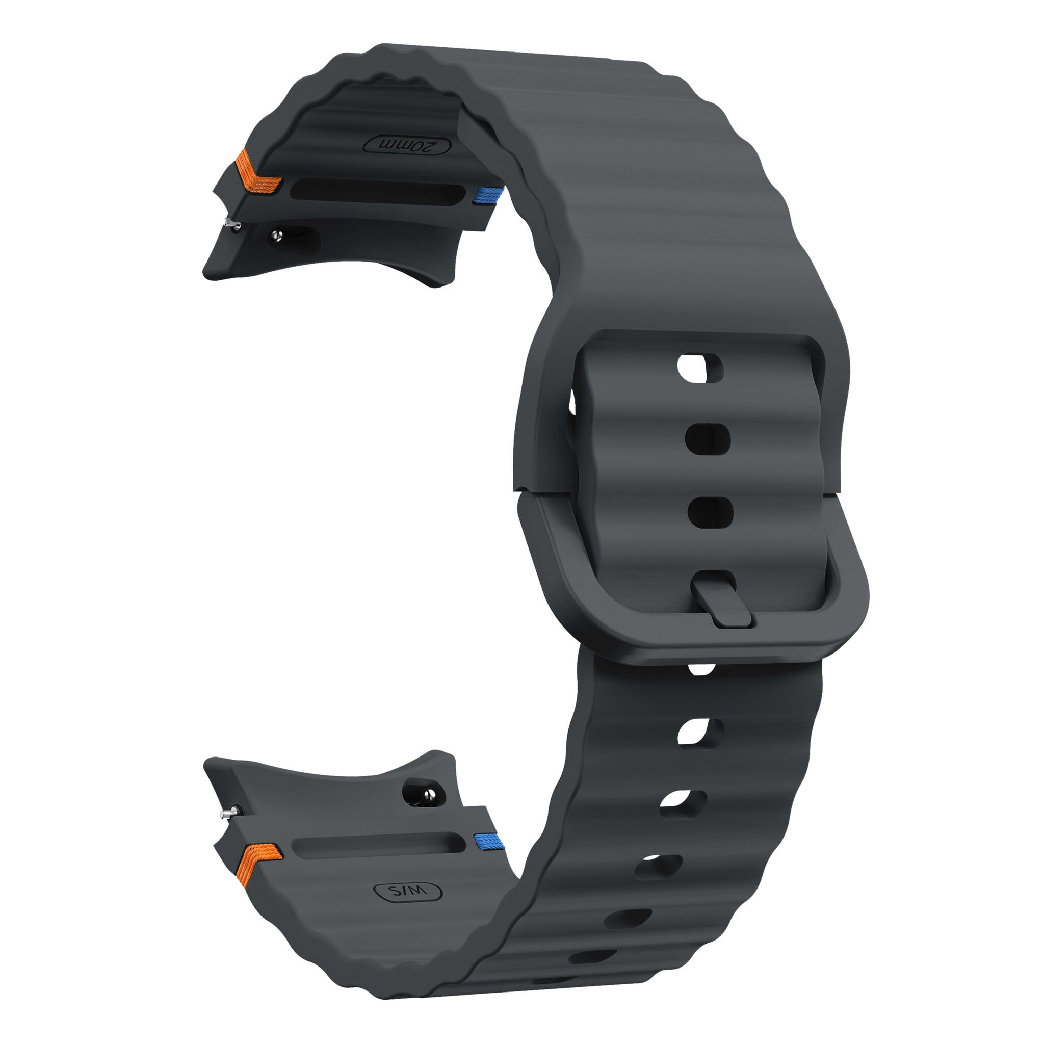 Correa ondulada Samsung Galaxy Watch 4 44mm 4 44mm (grafito)