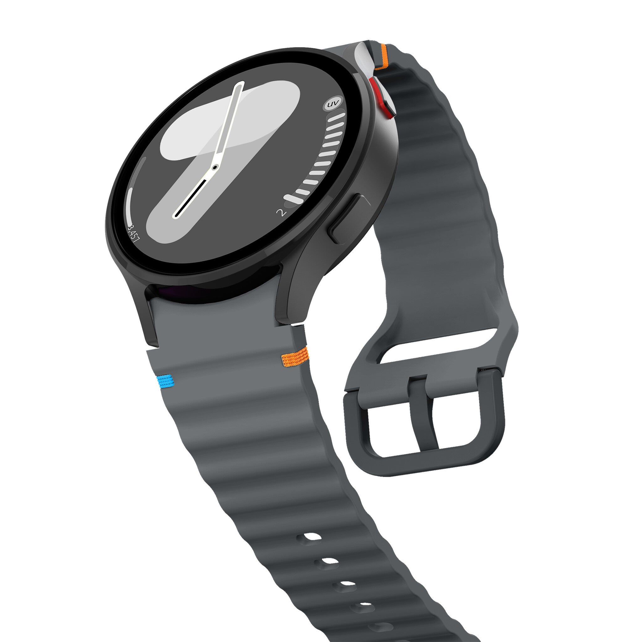 Correa ondulada Samsung Galaxy Watch 4 44mm 4 44mm (grafito)