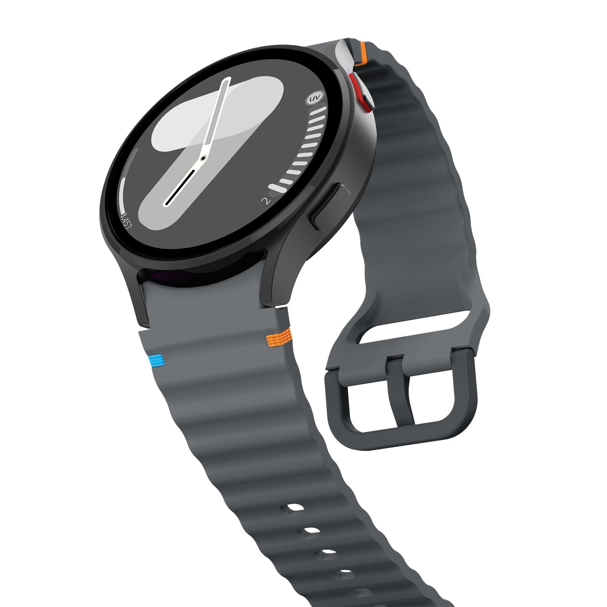 Correa ondulada Samsung Galaxy Watch 4 44mm 5 44mm (grafito)
