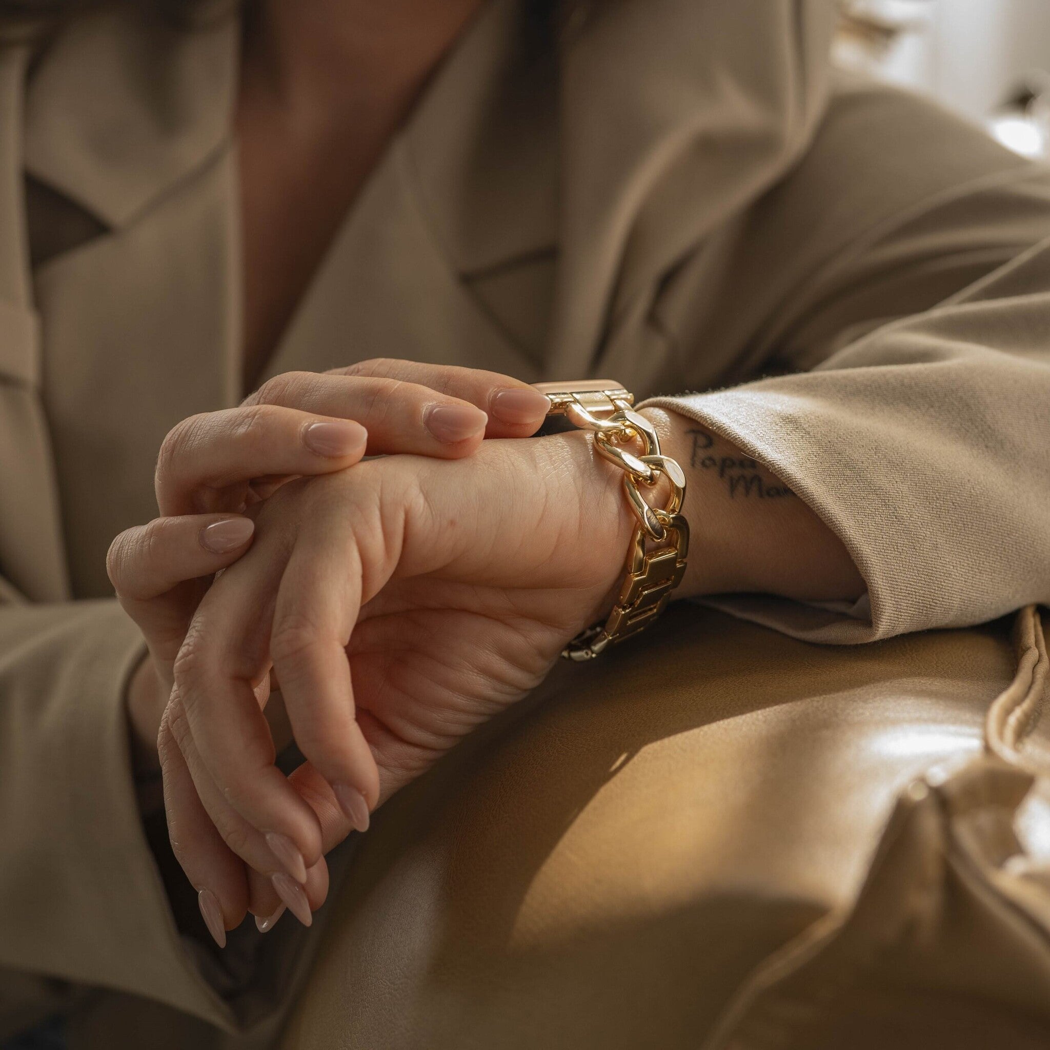 Apple Watch Stahlkettenband (Gold)