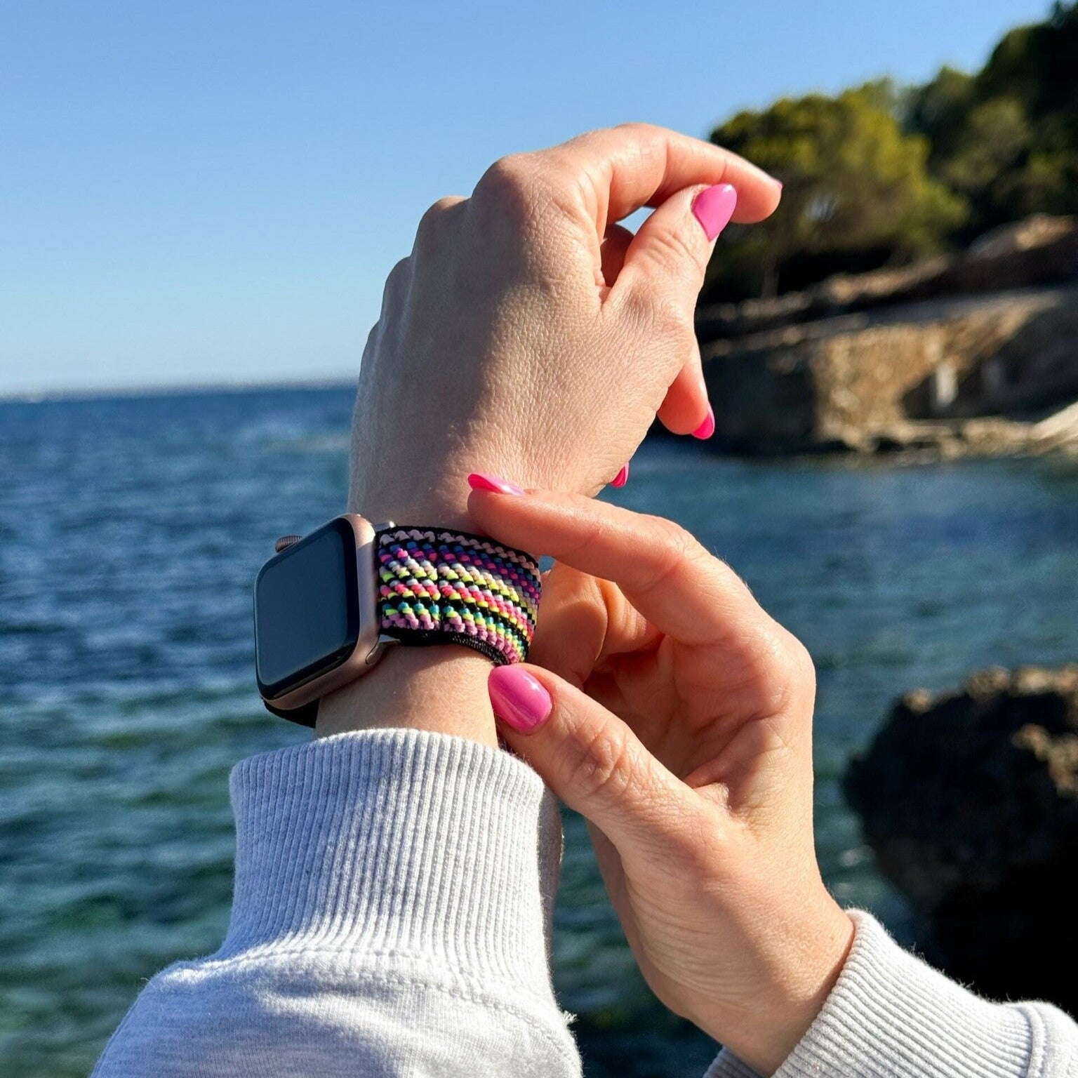 Apple Watch Gummiband (farbige Streifen)