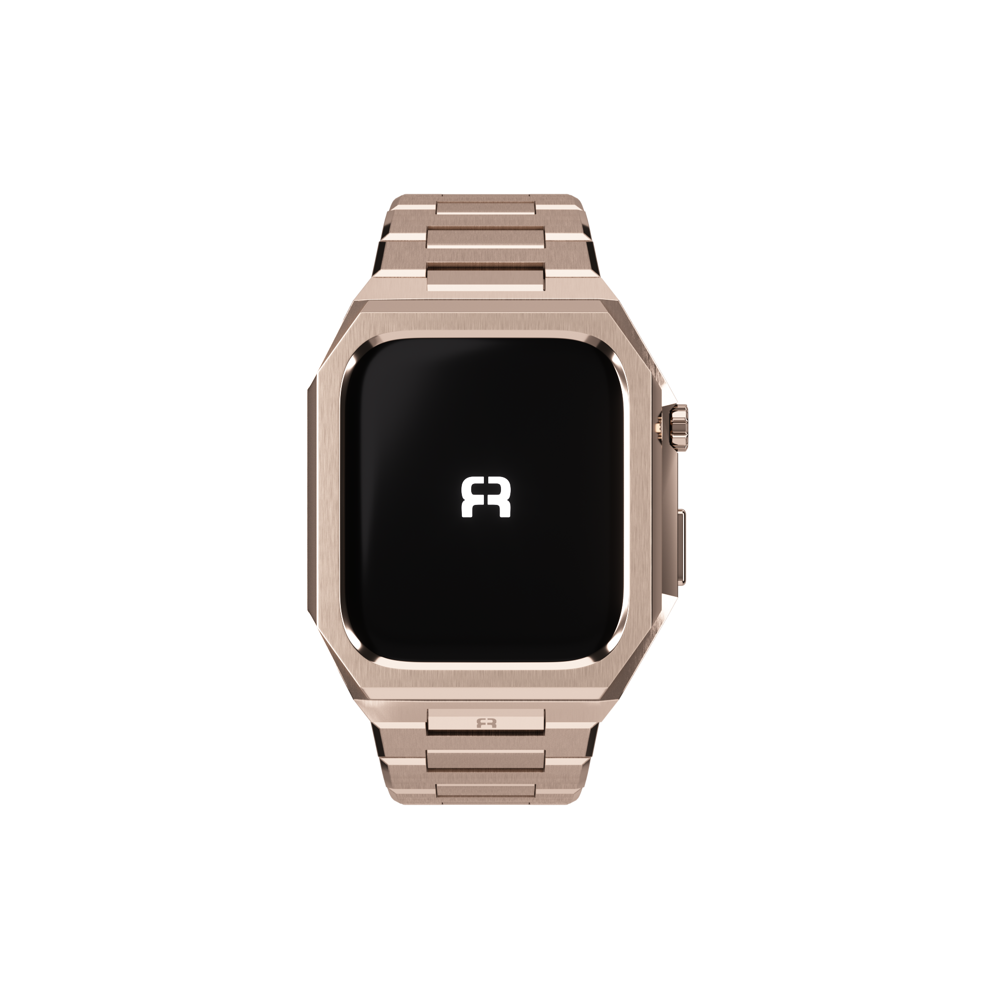 Reqior Apple Watch 45mm Case with Steel Strap 'Nautilus' (Rose Gold)