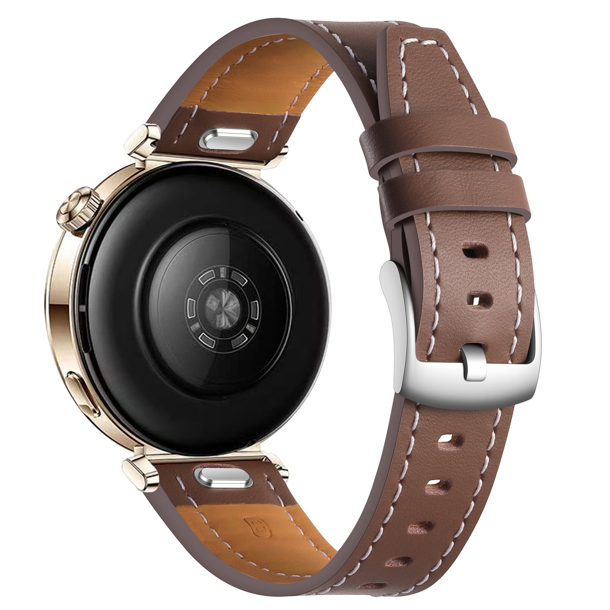 Huawei Watch GT 6 - 41mm 'One Push' Leather Strap (Dark Brown)