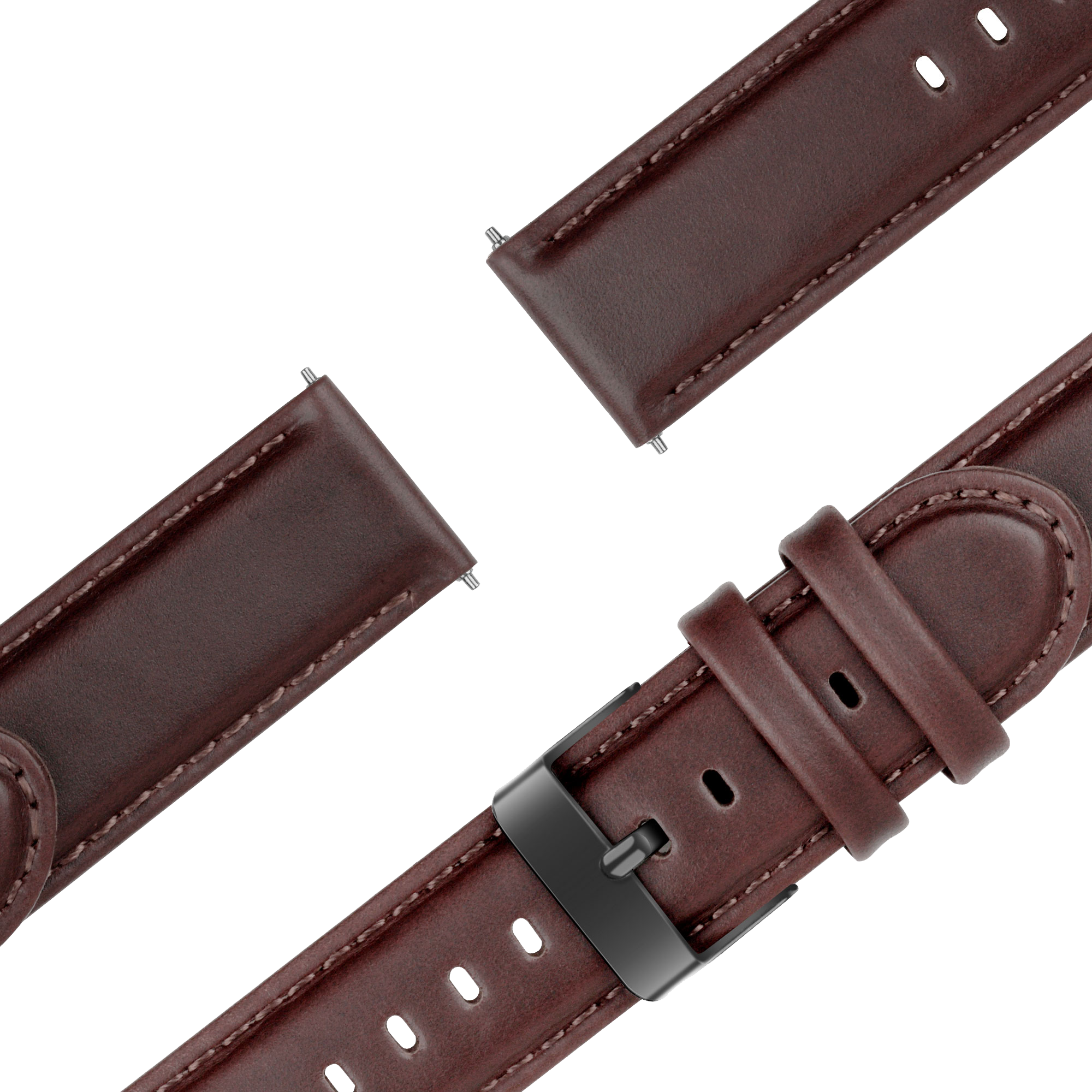 Bandz Garmin Forerunner 645 Leather Strap 'Classic' (Dark Brown)