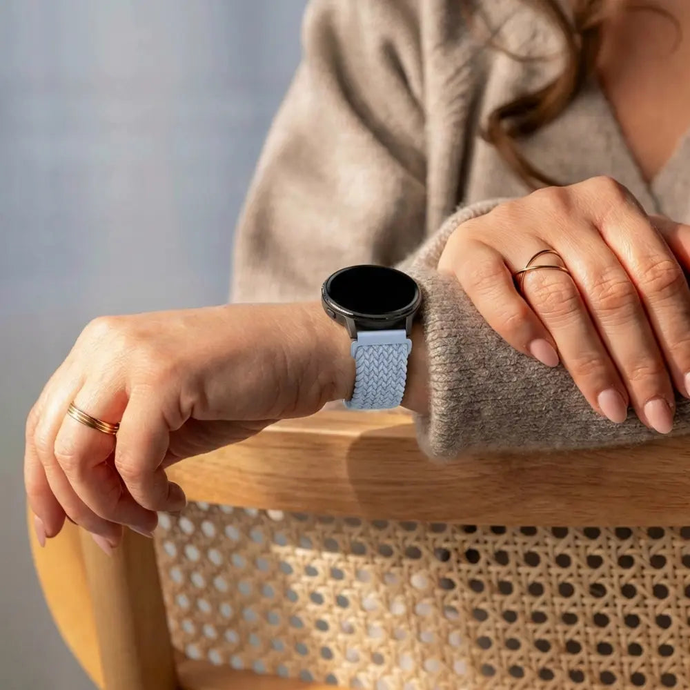 Bandz Garmin Bounce 2 Braided Strap 'Parachute' (Light Blue)