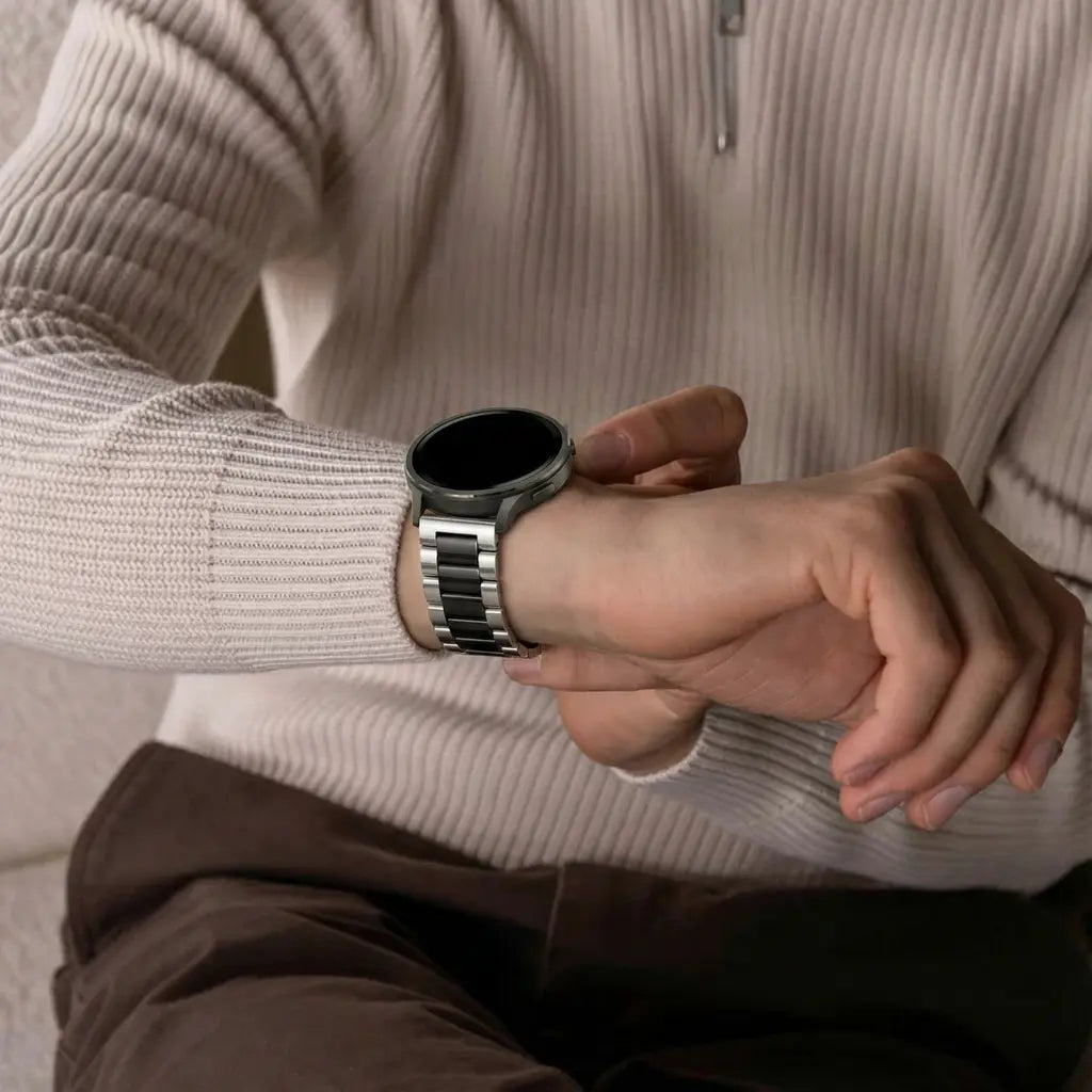 Bandz Garmin Forerunner 645 Steel Strap 'Classic' (Silver/Black)