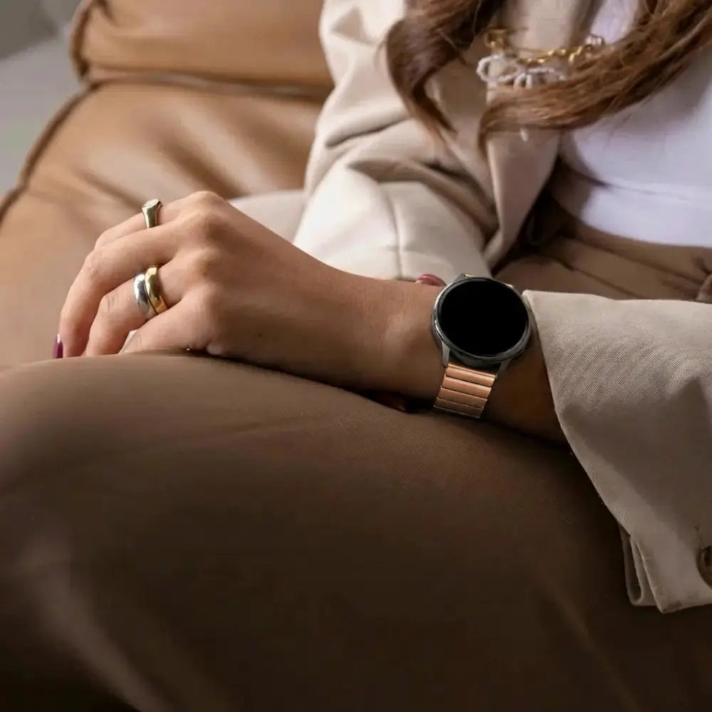 Bandz Garmin Bounce 2 Steel Strap 'One Bead' (Rose Gold)