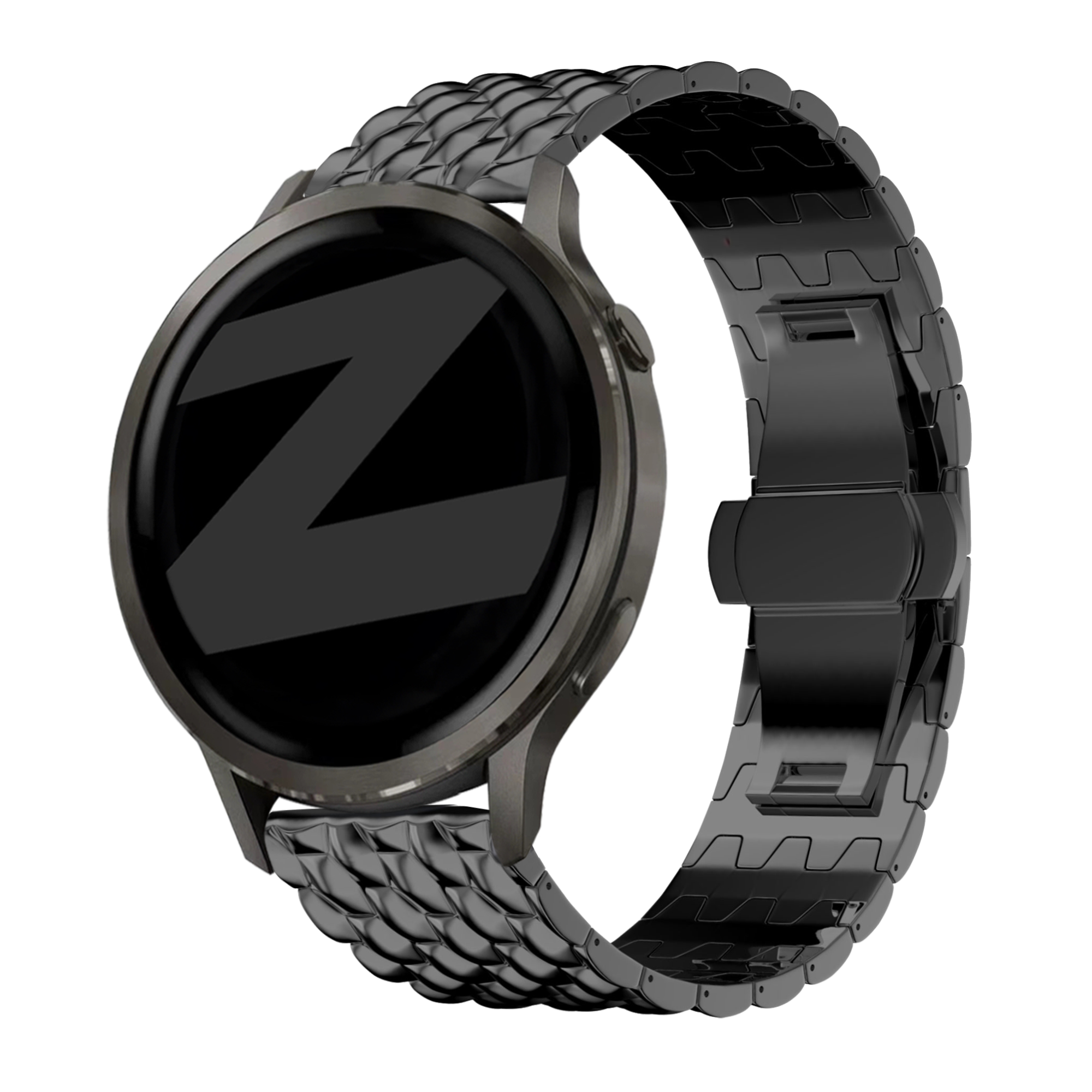 Bandz Garmin Forerunner 70 Steel Strap 'Dragon' (Black)