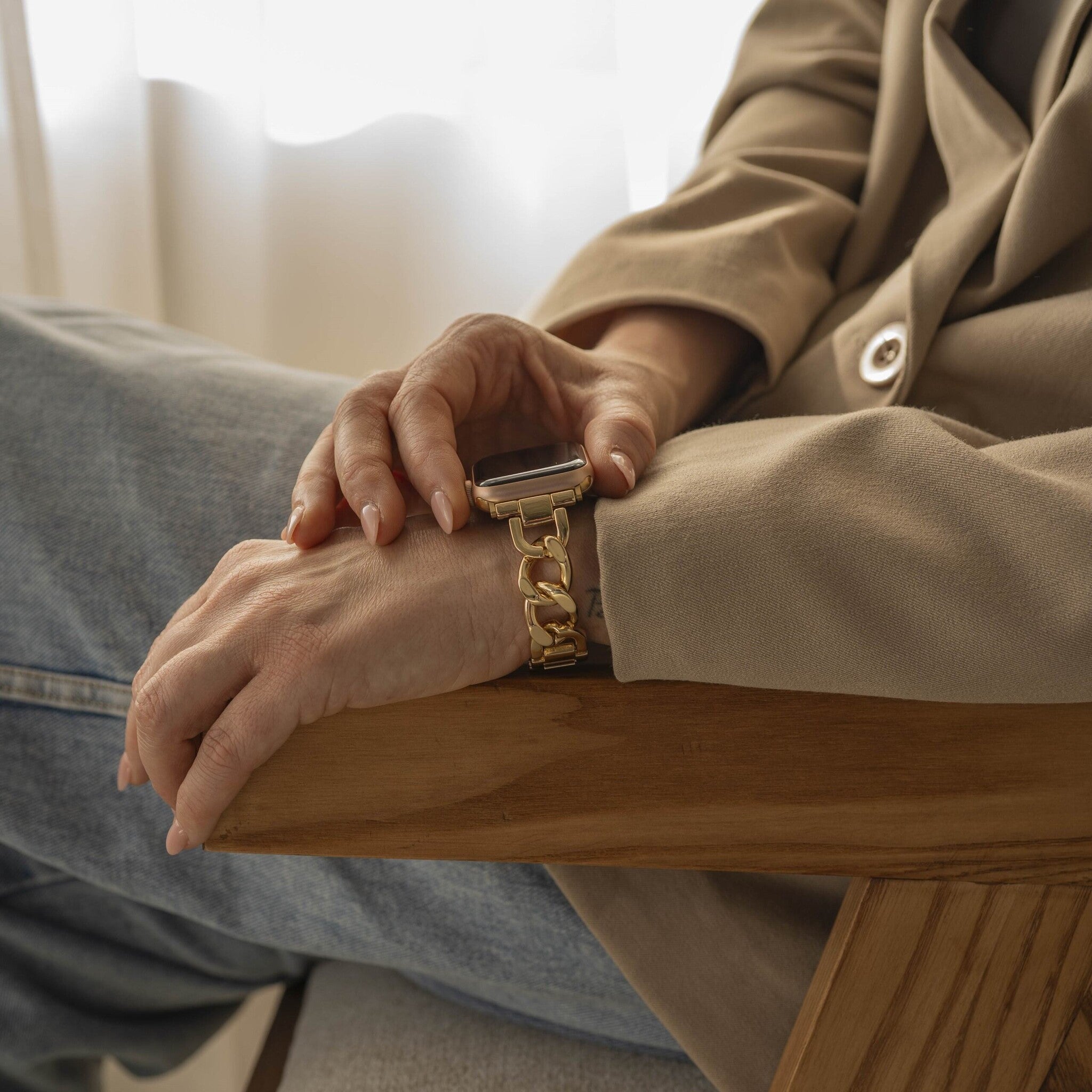 Apple Watch Stahlkettenband (Gold)