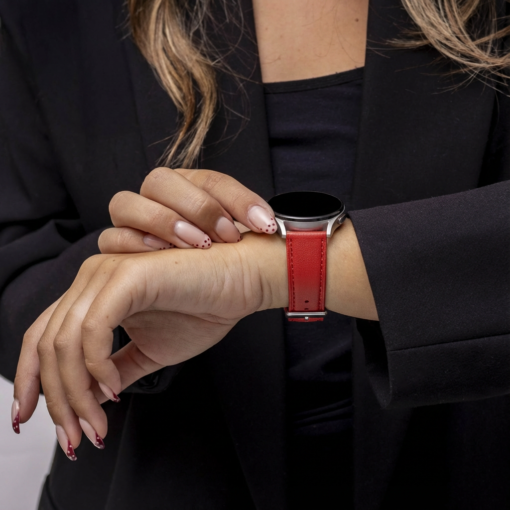 Correa cuero Amazfit GTR 3 (Pro) (rojo)