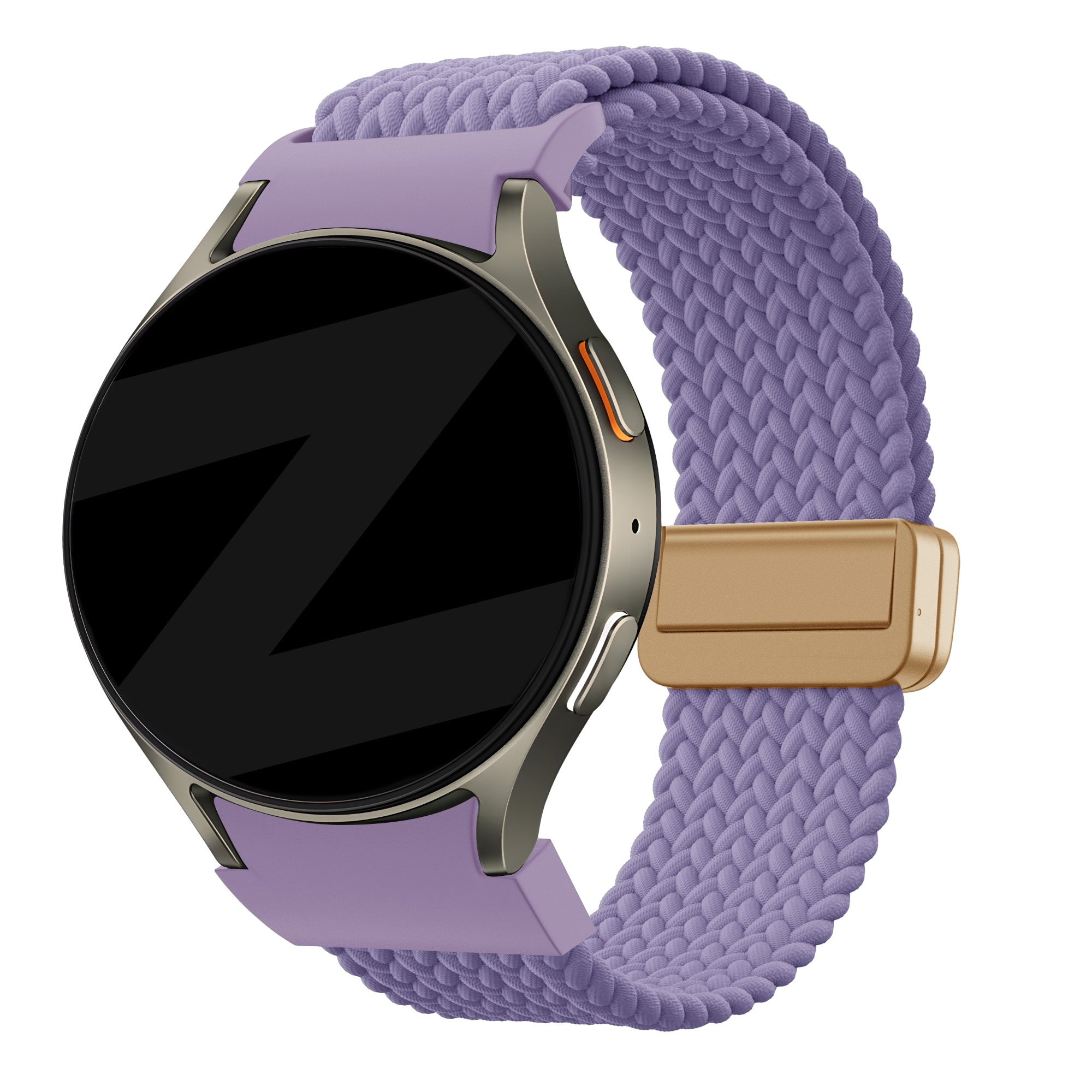 Bandz Samsung Galaxy Watch 4 44mm Geflochtenes Armband 'Easy Fit' (Flieder)