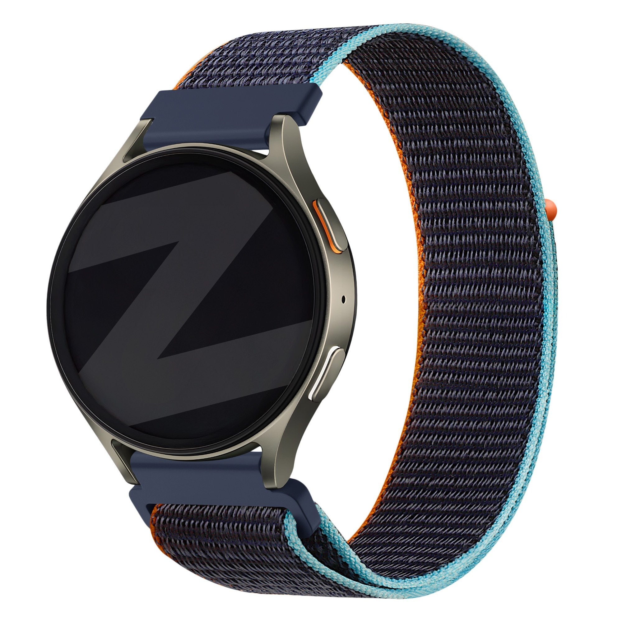Bandz Huawei Watch GT 3 Pro 46mm Nylonarmband 'Easy Fit' (Dunkel Blau Mix)