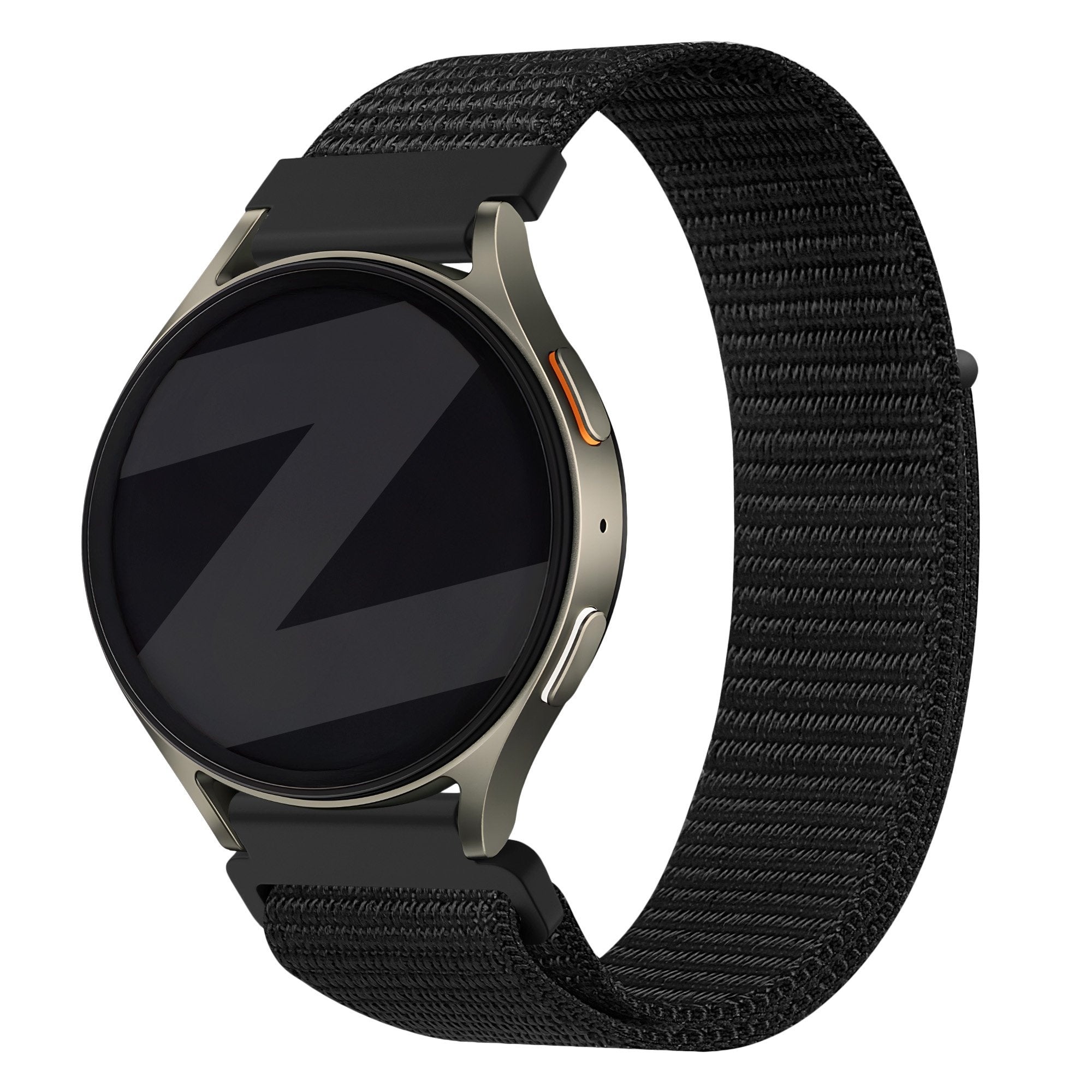 Bandz Samsung Galaxy Watch 5 Pro Nylonarmband 'Easy Fit' (Schwarz)